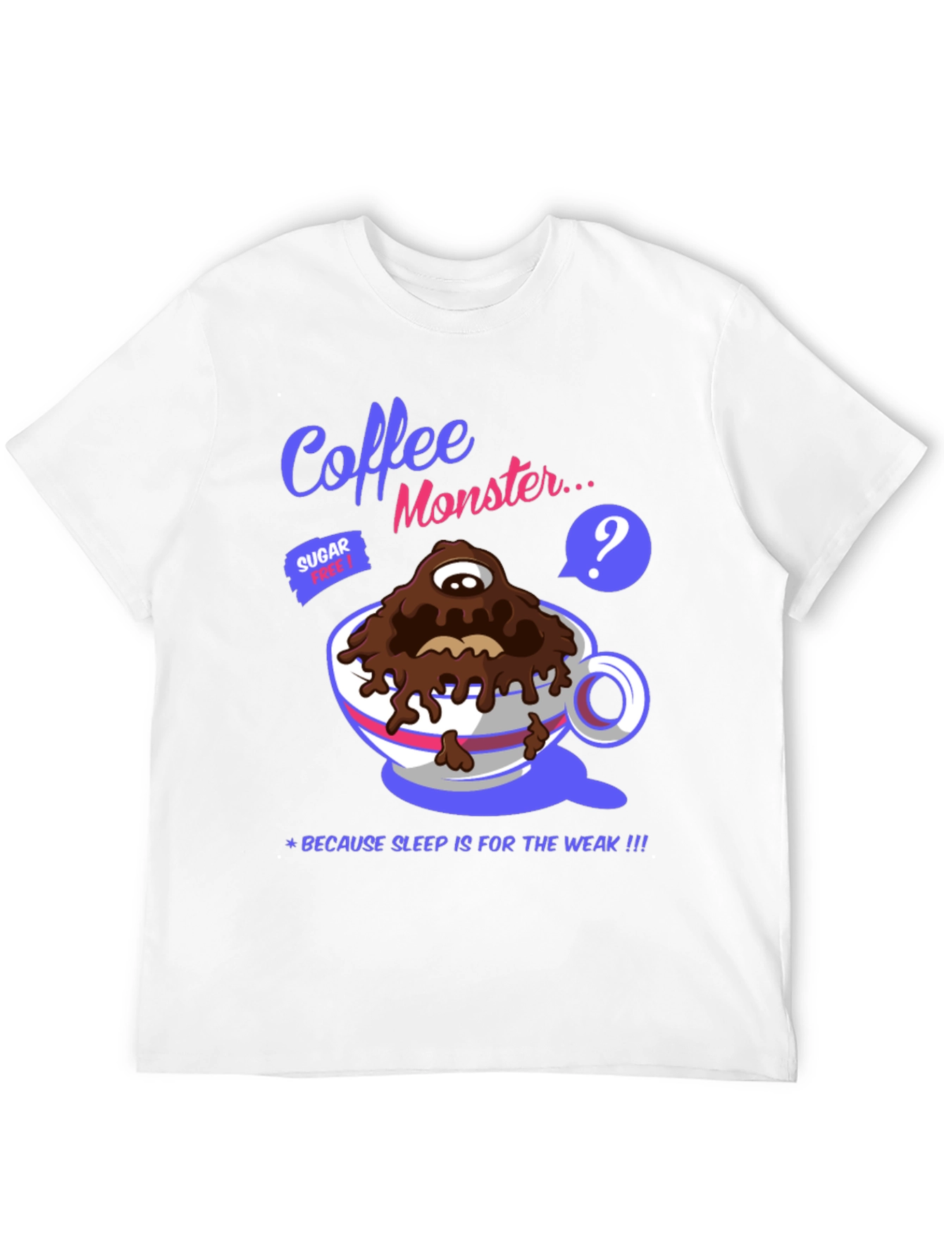 Black Coffee Monster Graphic T-Shirt - Sleep is for the Weak! view 12
