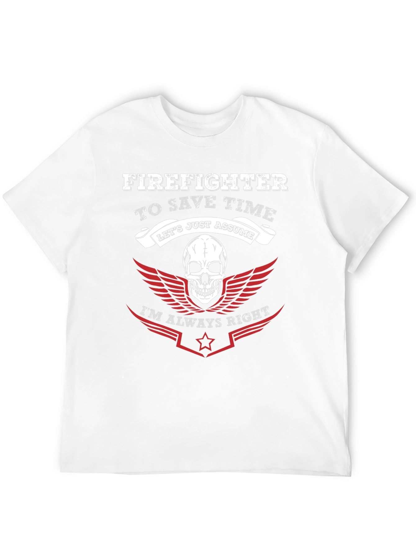 Black Firefighter Skull Graphic Tee - Always Right Humor view 12