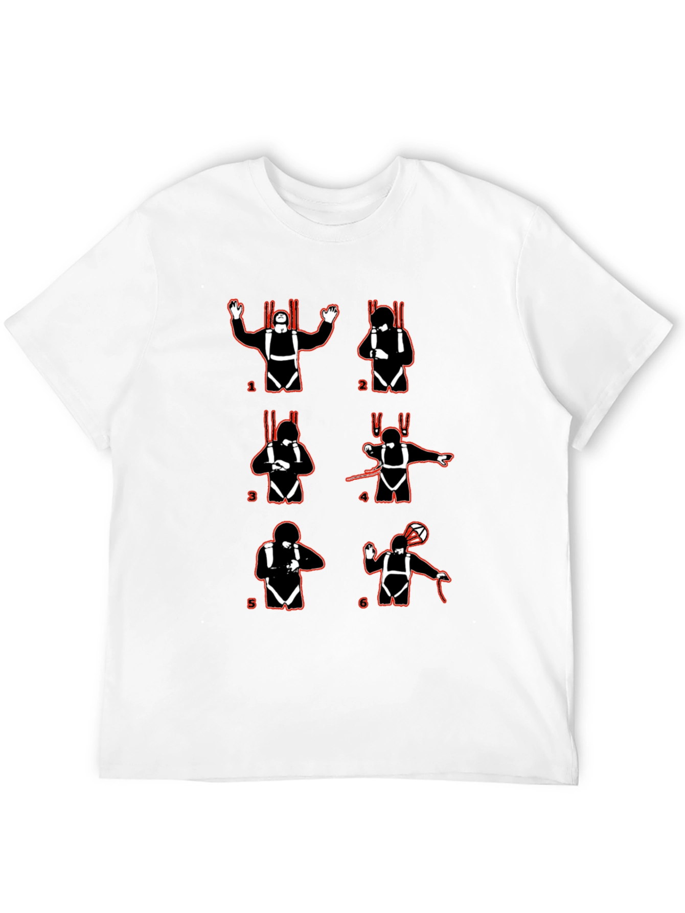 Black Skydiving Guide T-Shirt view 12