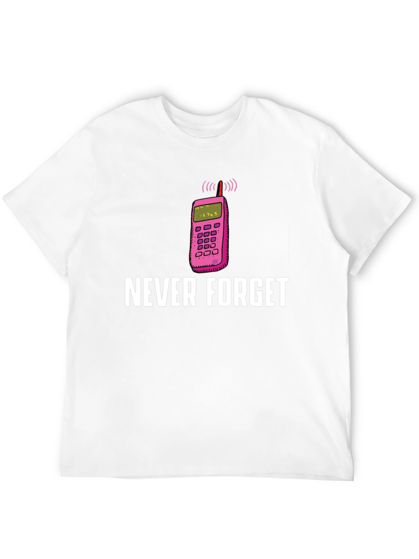Black Retro Phone T-Shirt - Never Forget view 12