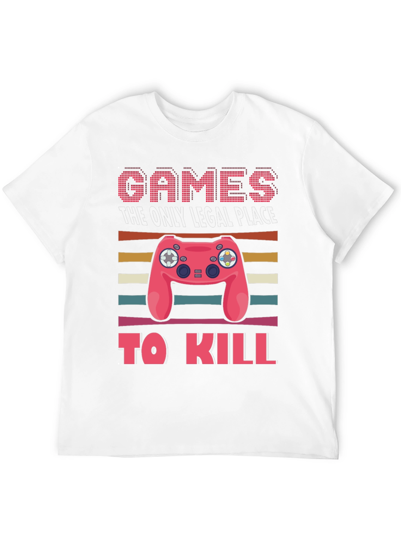 Black Gamer T-Shirt - Legal Place To Kill - Controller Design view 12