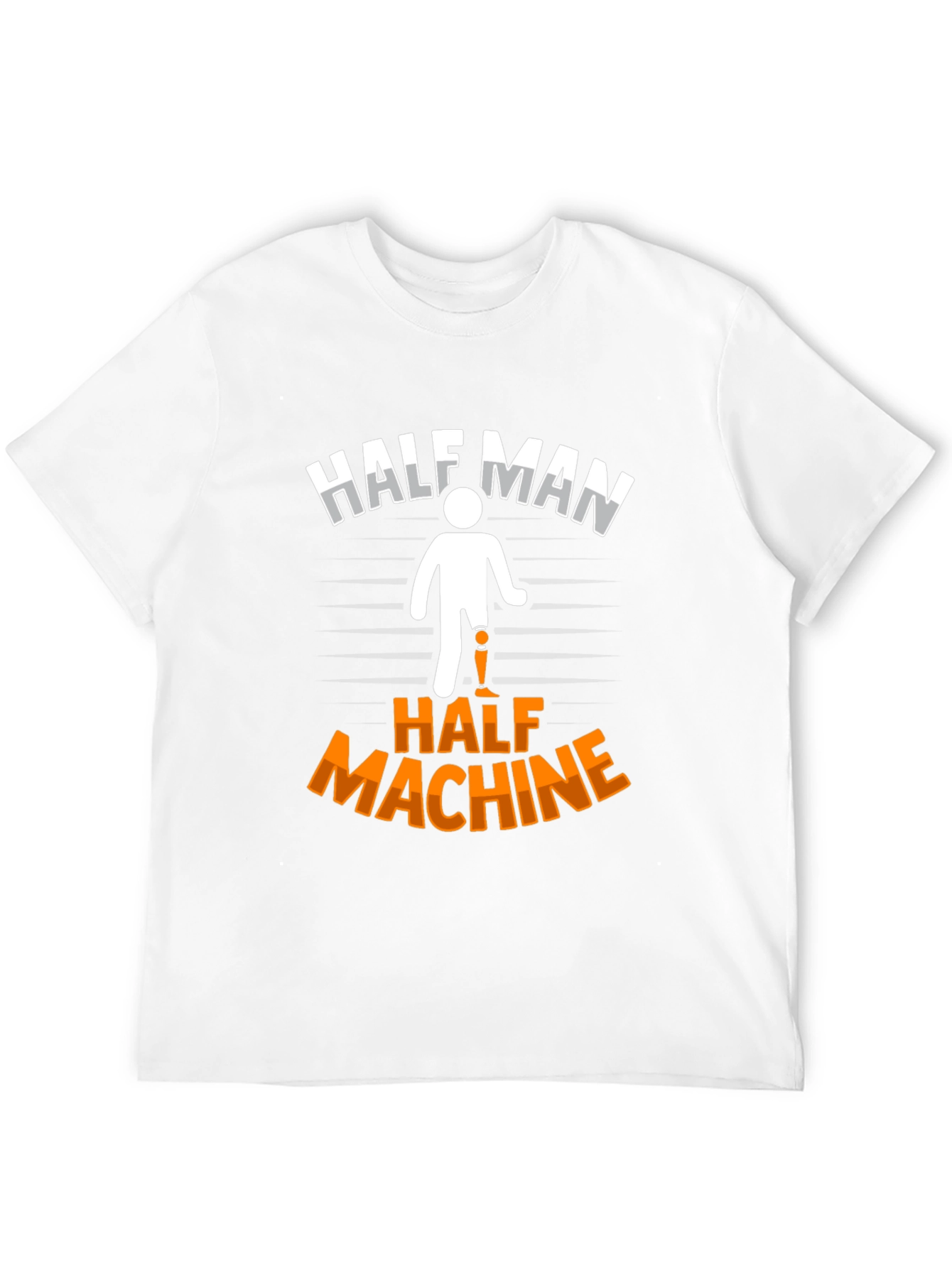 Black Half Man Half Machine Graphic Tee view 12