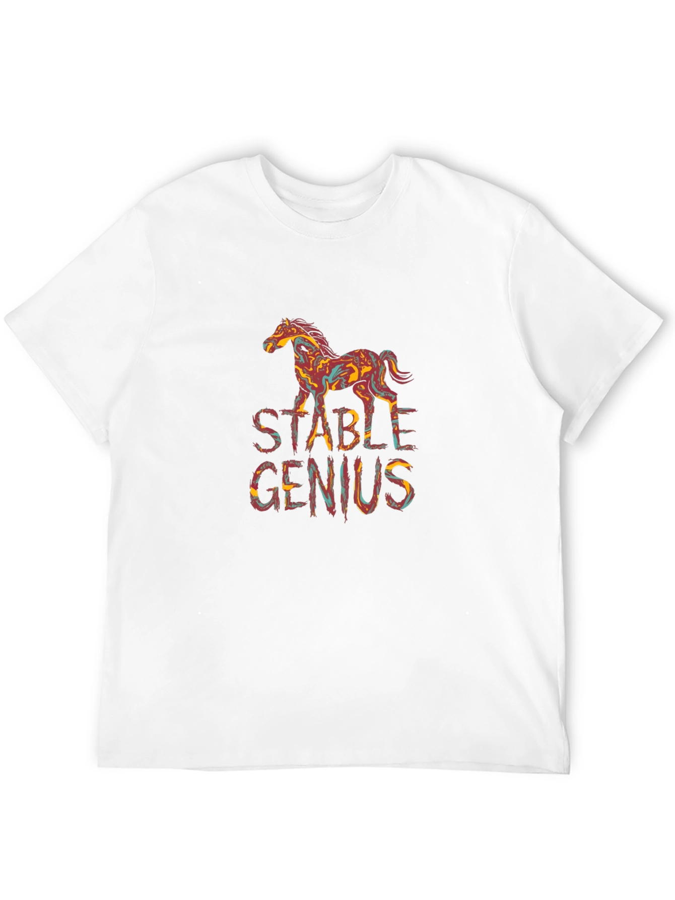 Black Stable Genius Graphic Tee - Unique Horse Design view 12