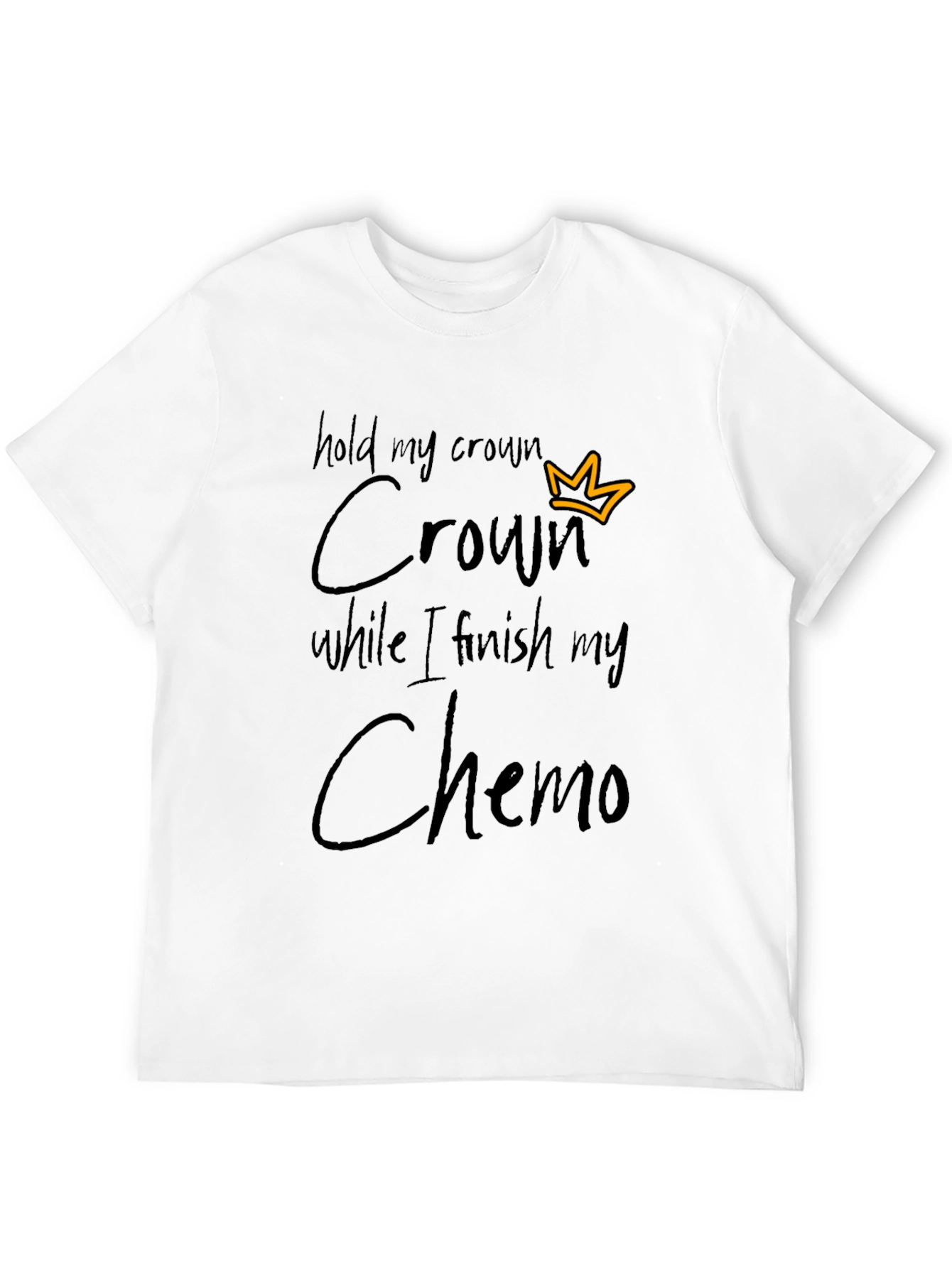 Black Chemo Warrior T-Shirt Hold My Crown view 12