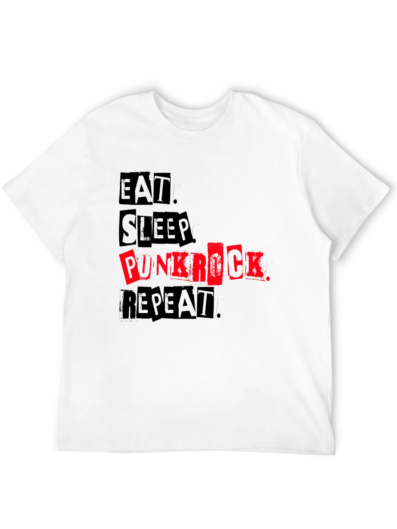 Black Eat Sleep Punk Rock Repeat Black Tee view 12