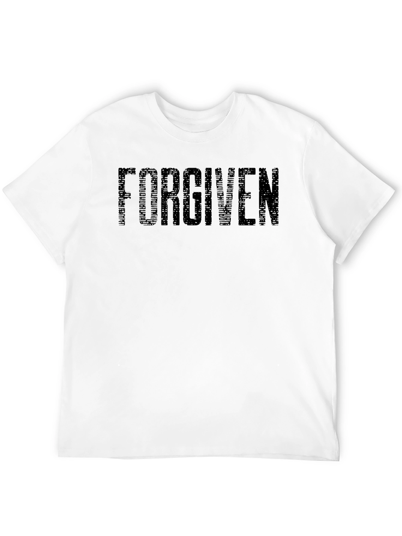 Black Forgiven Graphic Print Men's T-Shirt view 12