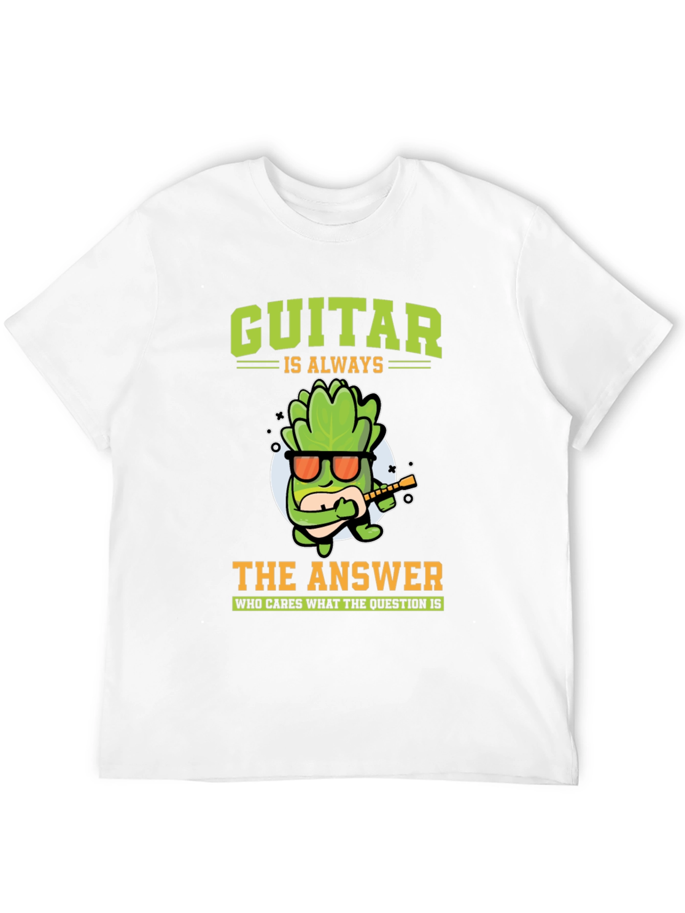 Black Guitar Is Always The Answer Graphic T-Shirt view 12
