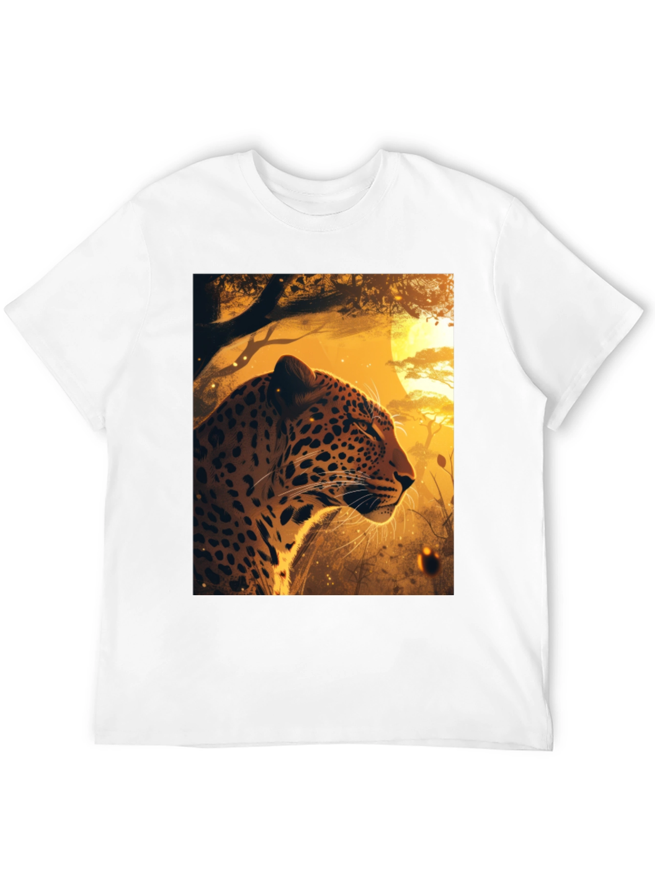 Black Leopard Graphic Tee - Wild Style Black T-Shirt view 12