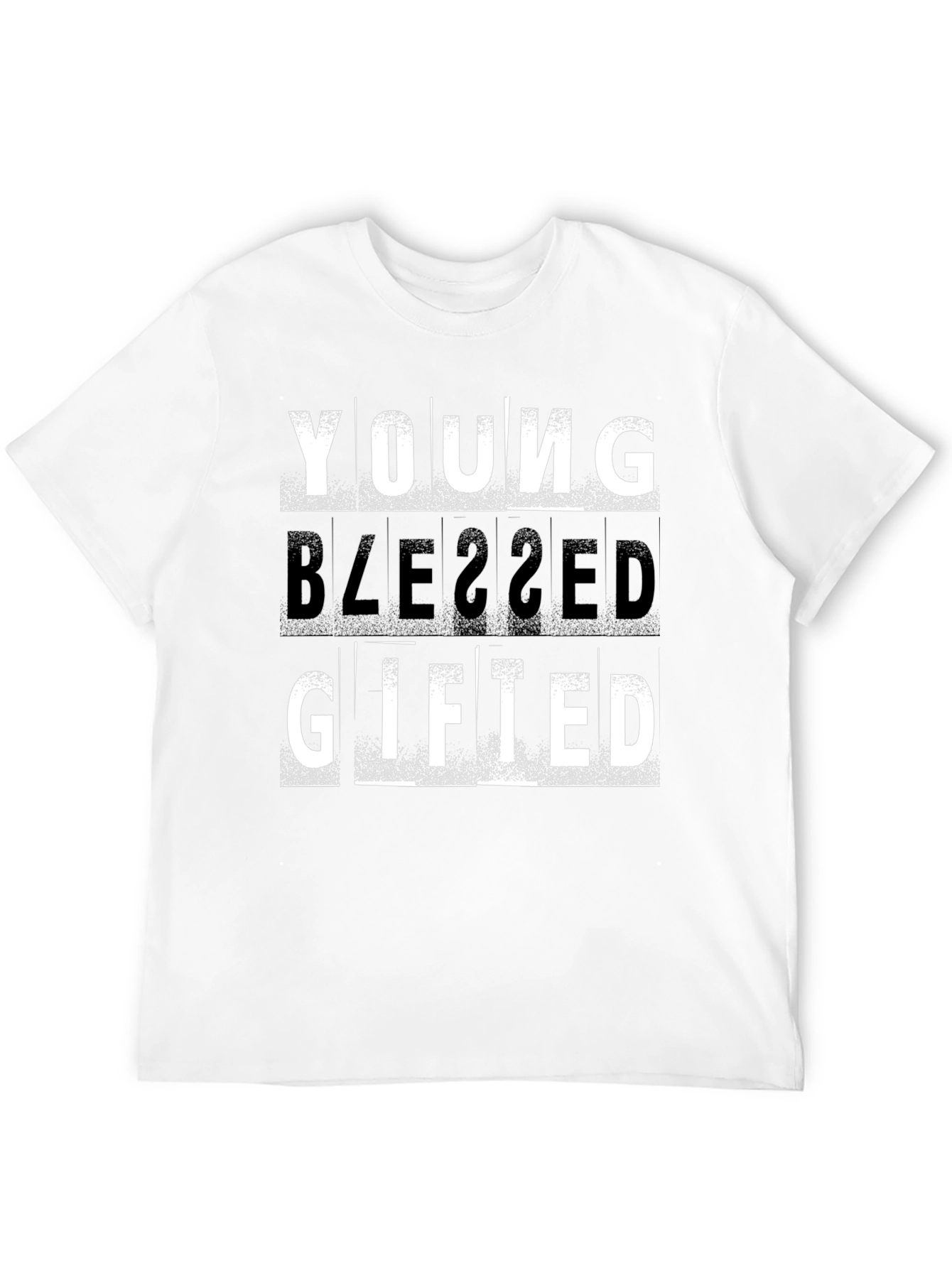Black Young Blessed Gifted T-Shirt view 12
