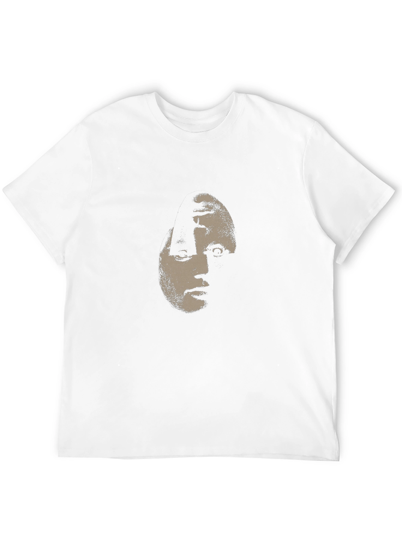 Black Creepy Face Graphic Black T-Shirt view 12