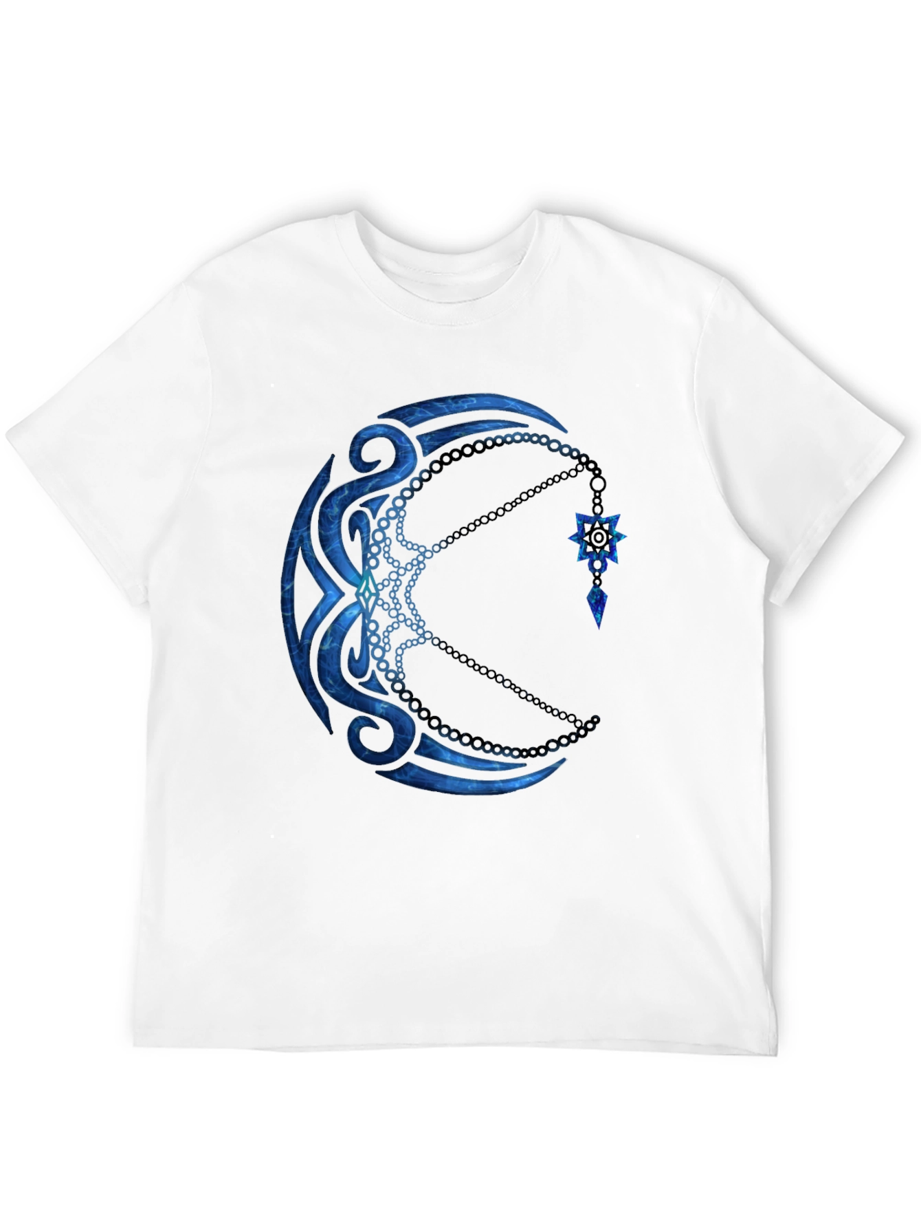 Black Tribal Moon Graphic Black T-Shirt view 12