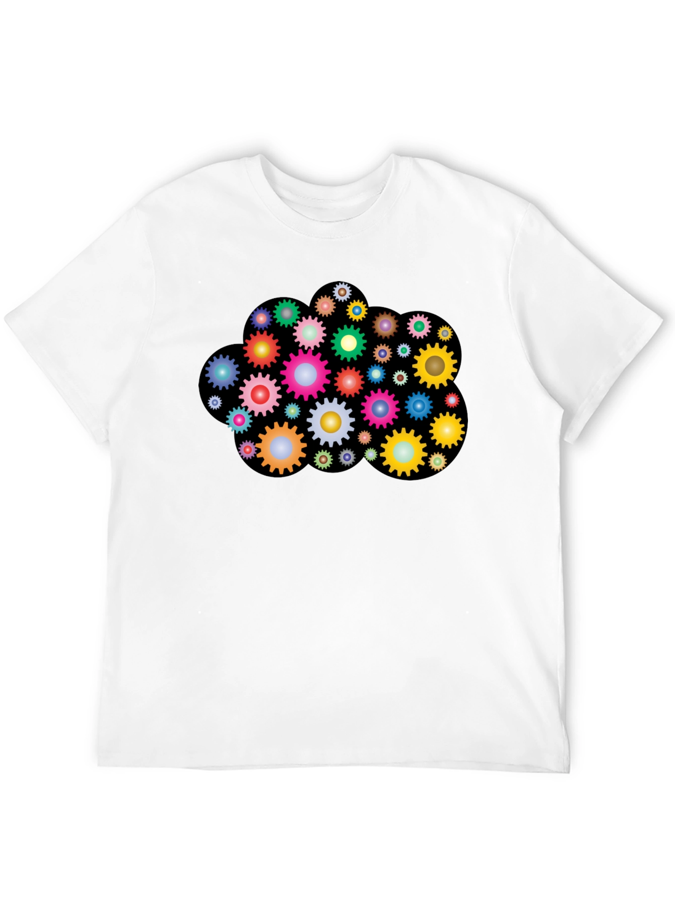 Black Gear Cloud Graphic T-Shirt - Black view 12
