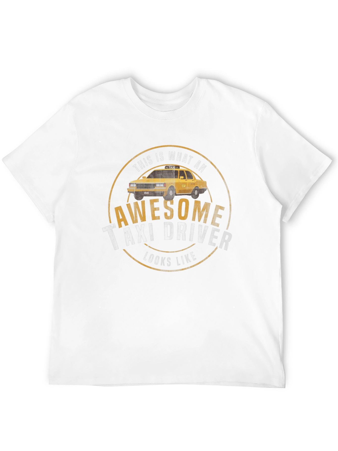 Black Awesome Taxi Driver T-Shirt - Classic Design view 12
