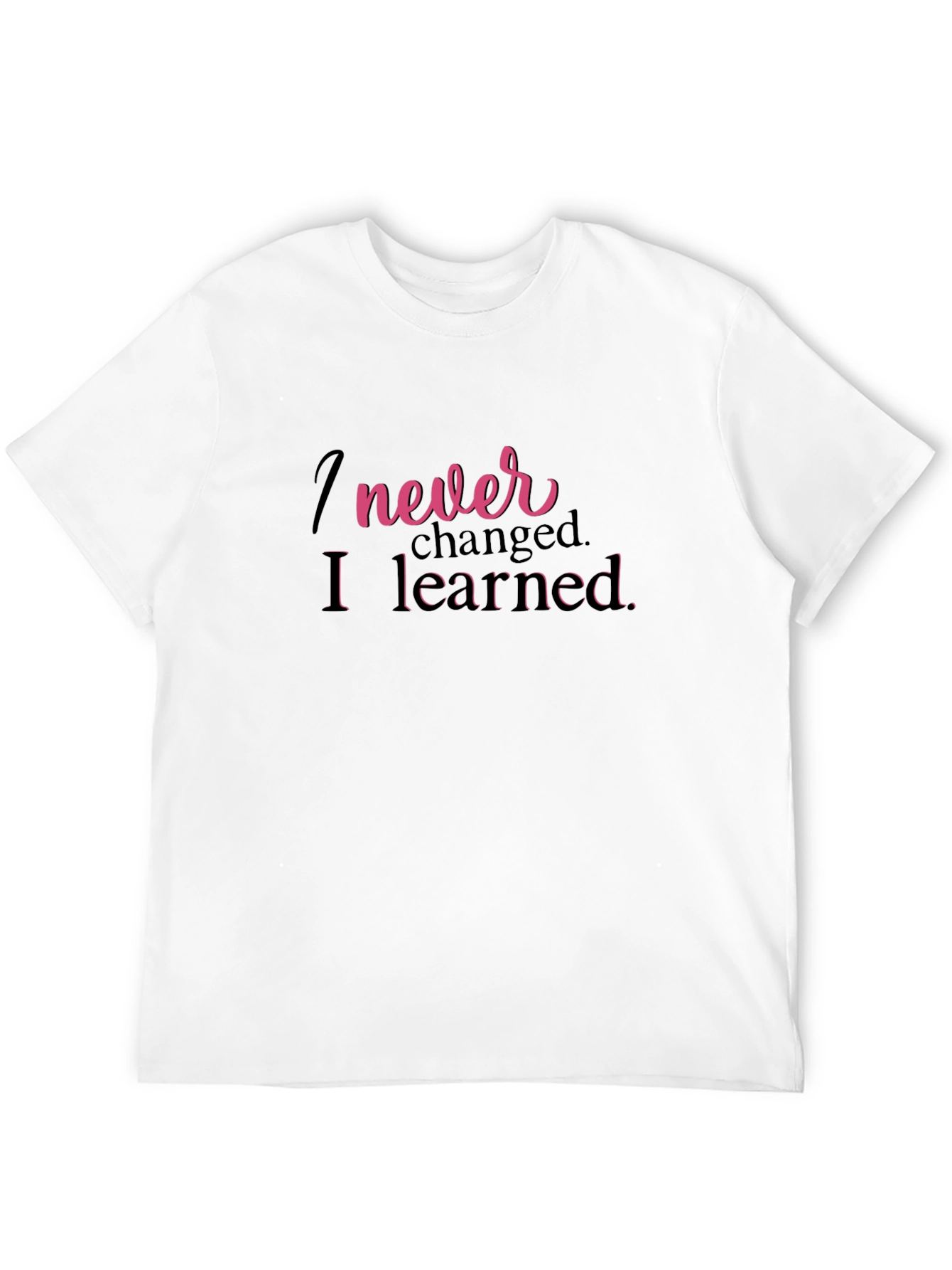 Black I Never Changed, I Learned T-Shirt - Black Cotton view 12