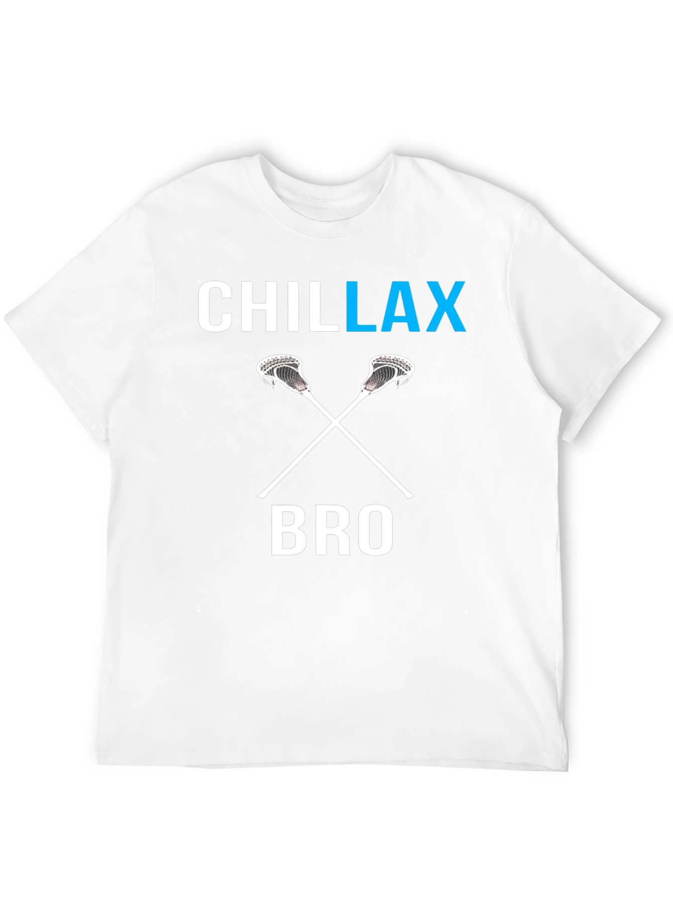 Black Chillax Bro Lacrosse Graphic T-Shirt view 12