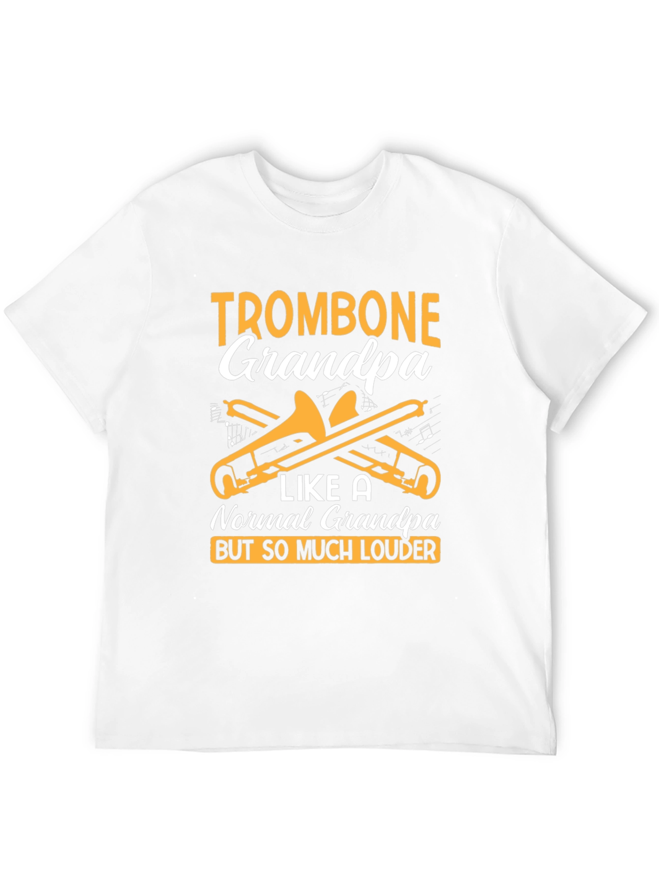 Black Trombone Grandpa T-Shirt - Loud & Proud Musician view 12
