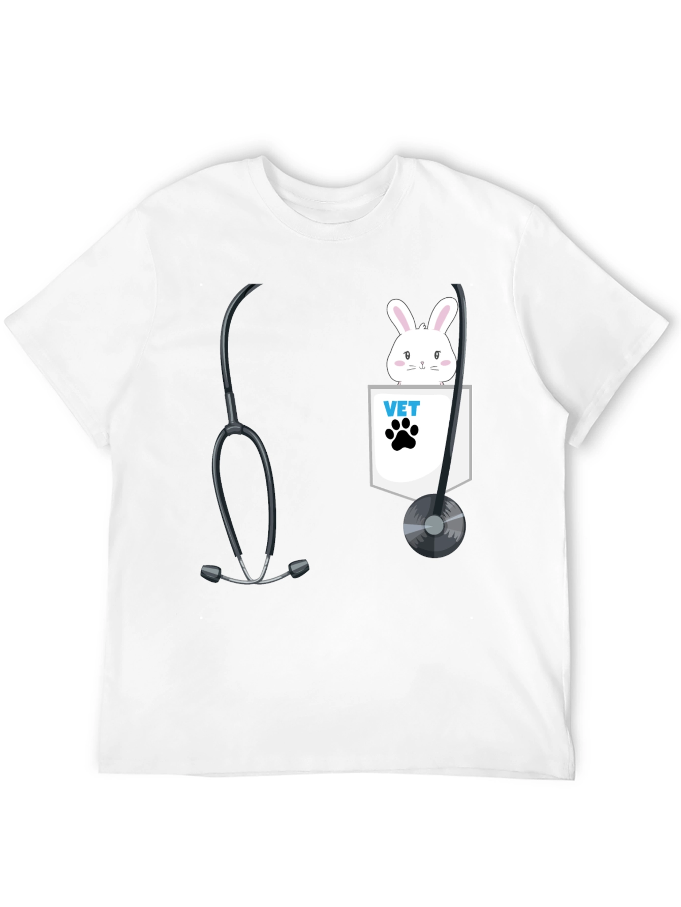 Black Vet Bunny Pocket T-Shirt view 12
