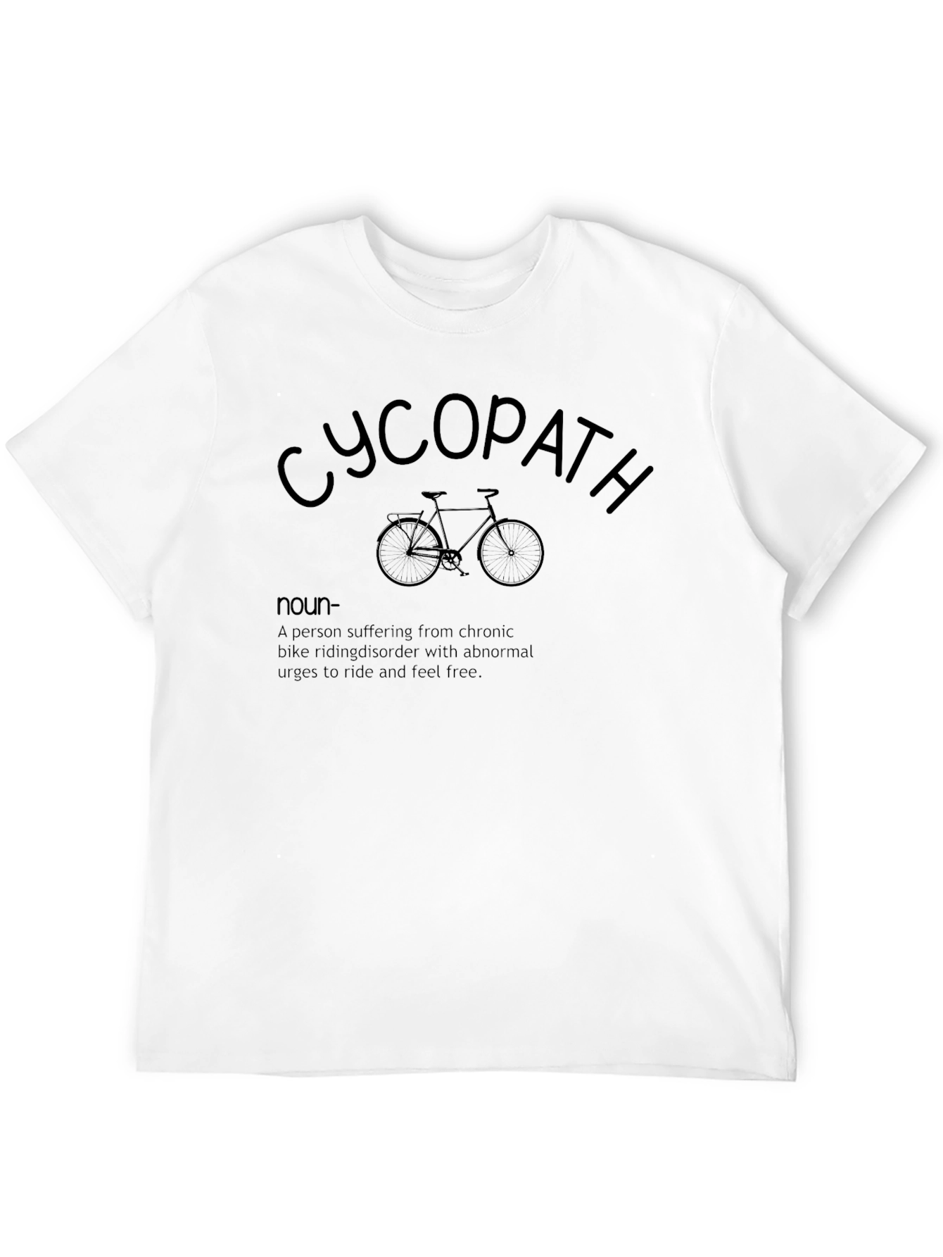 Black Cyopath Funny Cycling T-Shirt - Bike Riding Disorder Tee view 12