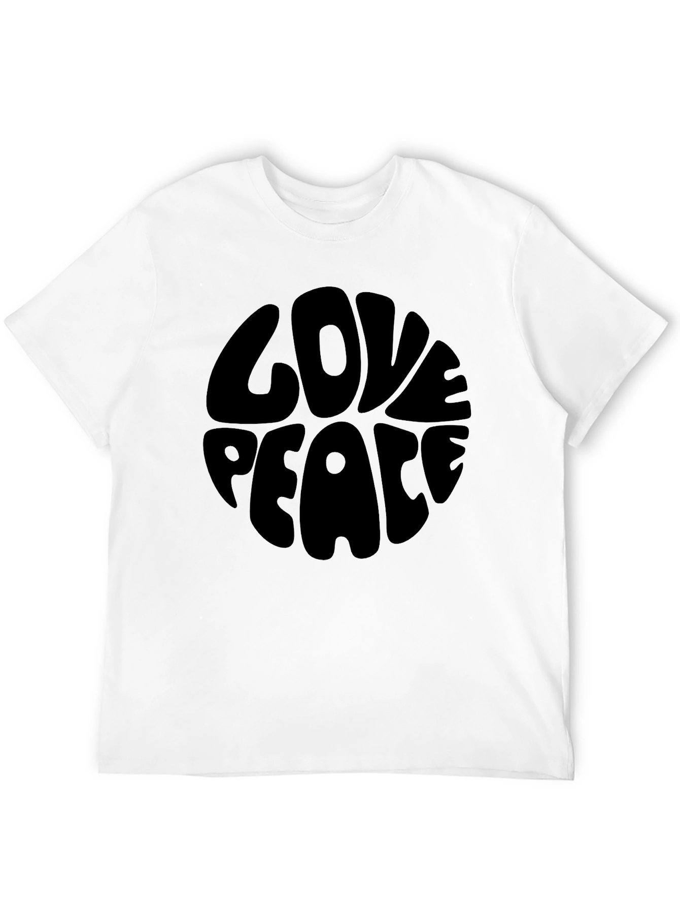 Black Love Peace Graphic T-Shirt - Black view 12