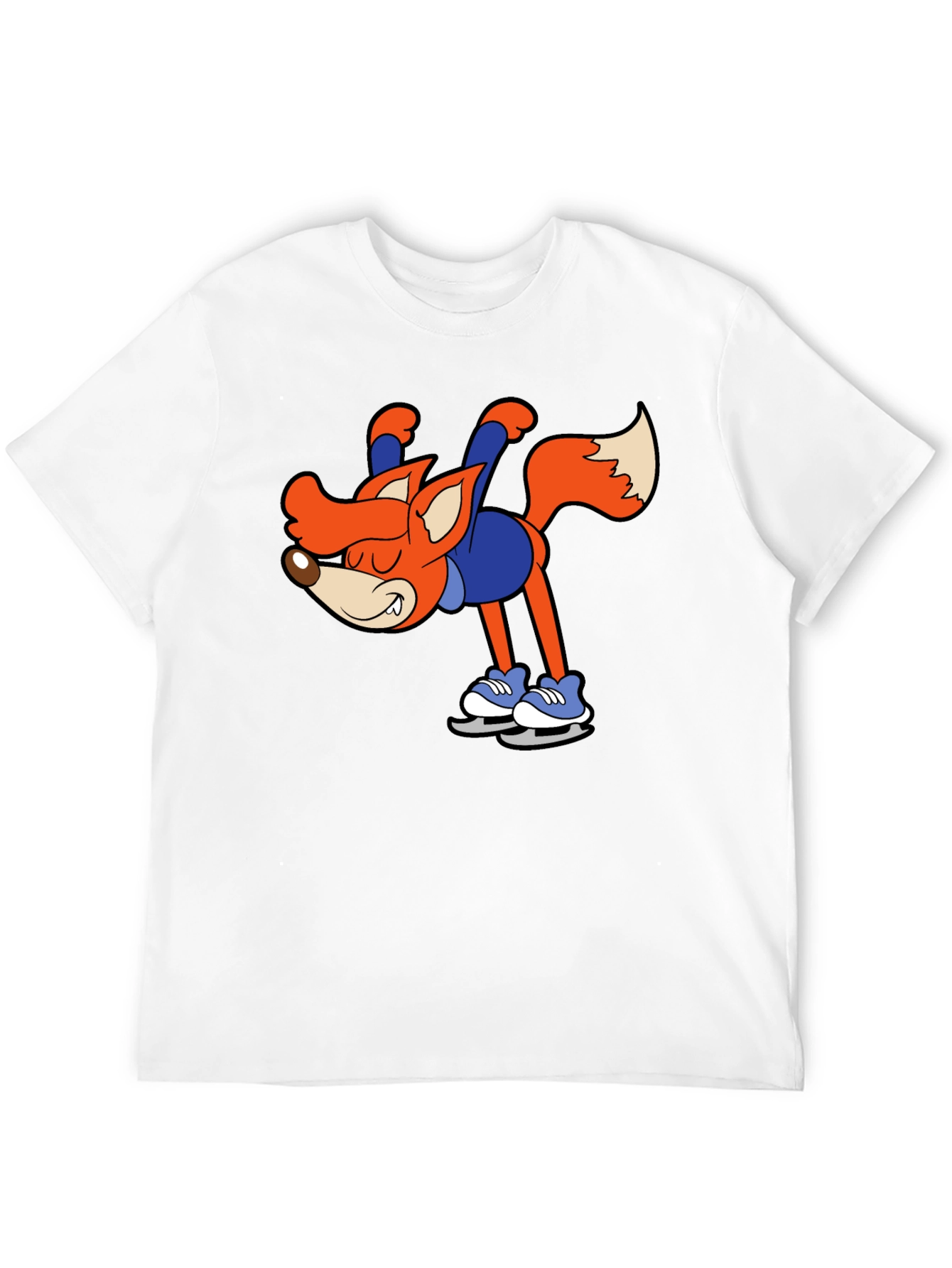 Black Skating Fox Graphic T-Shirt view 12