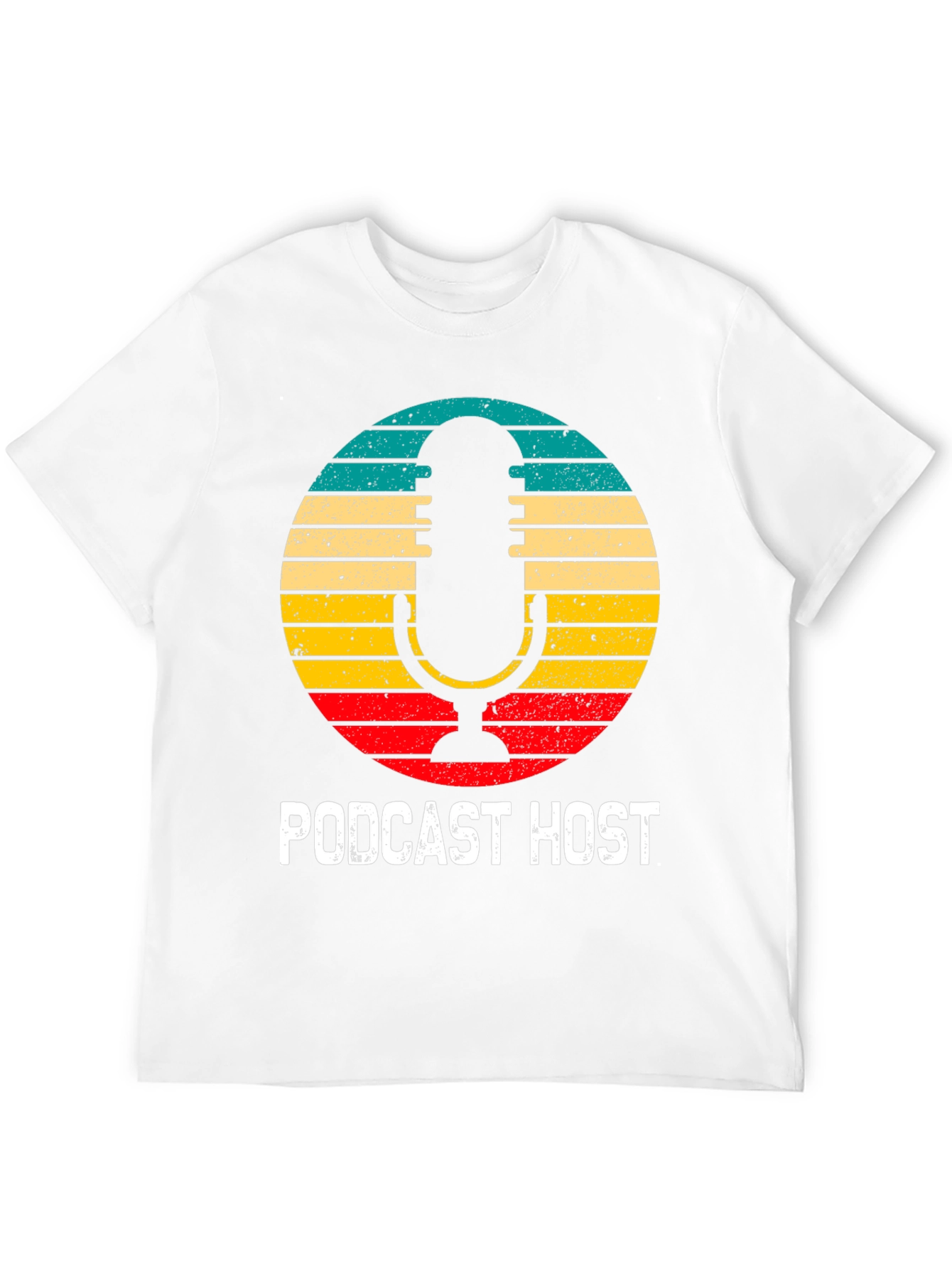 Black Podcast Host Retro T-Shirt view 12
