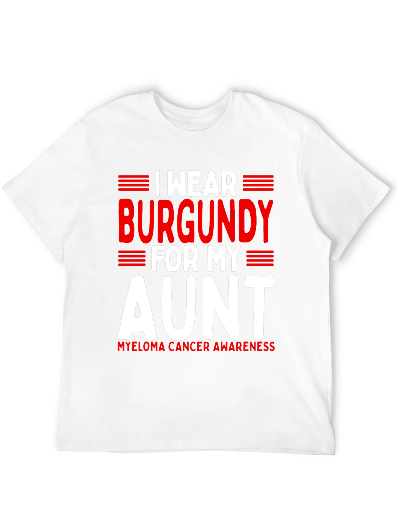 Black I Wear Burgundy For My Aunt T-Shirt view 12