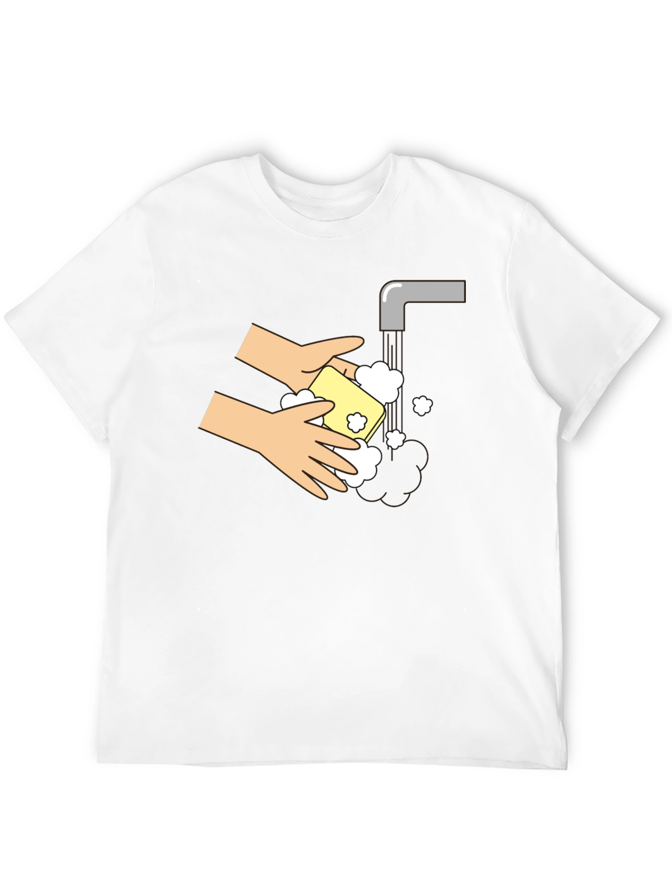 Black Wash Your Hands Graphic T-Shirt view 12