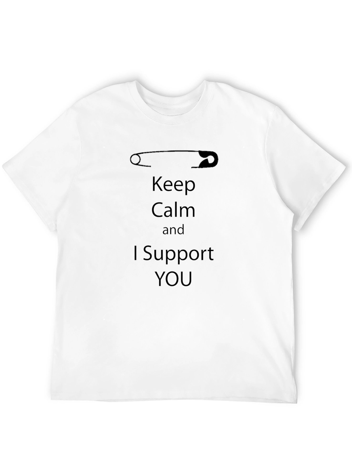 Black Keep Calm and Support T-Shirt view 12