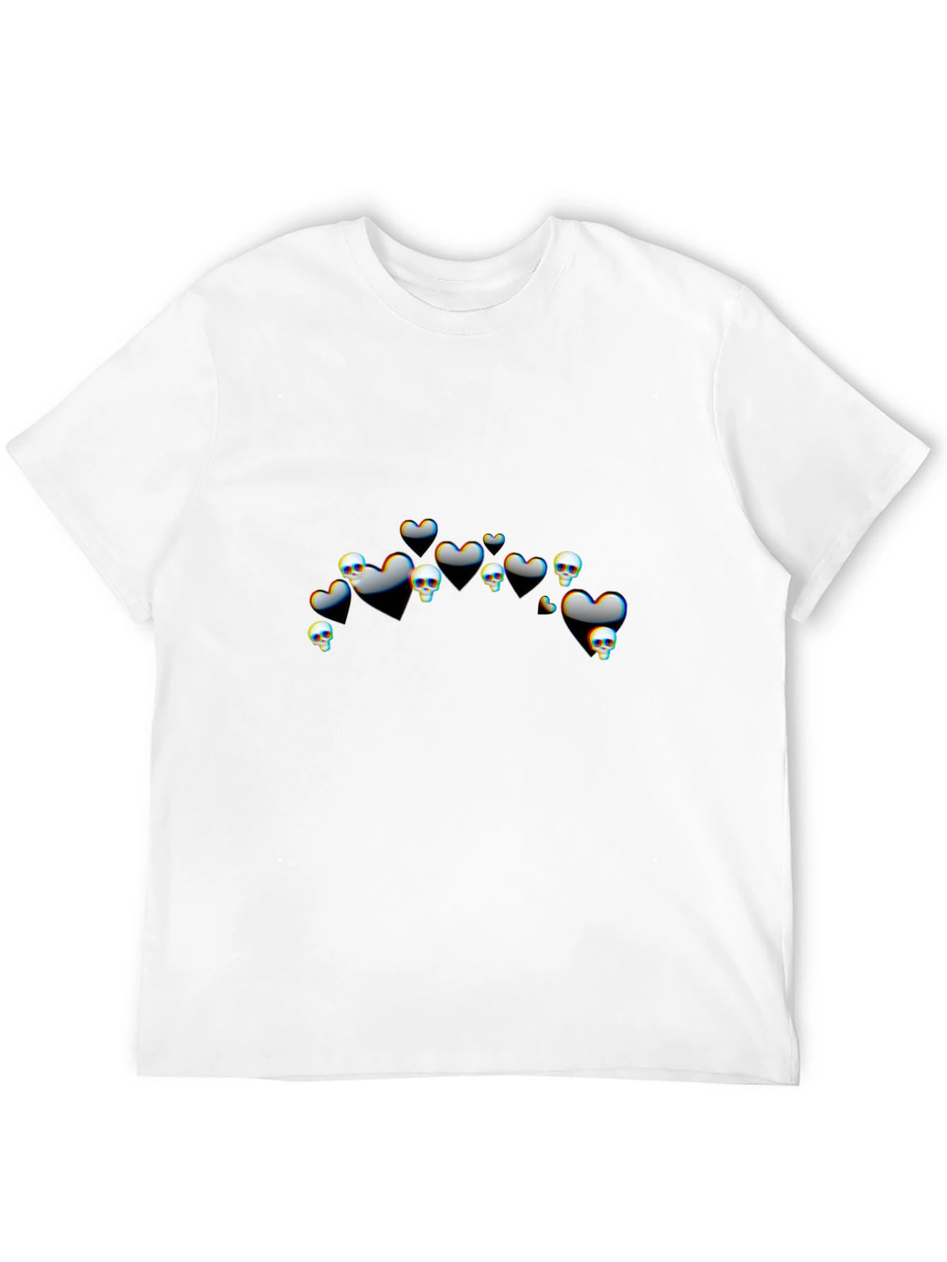 Black Skull Cloud Graphic Tee - Men's Black T-Shirt view 12