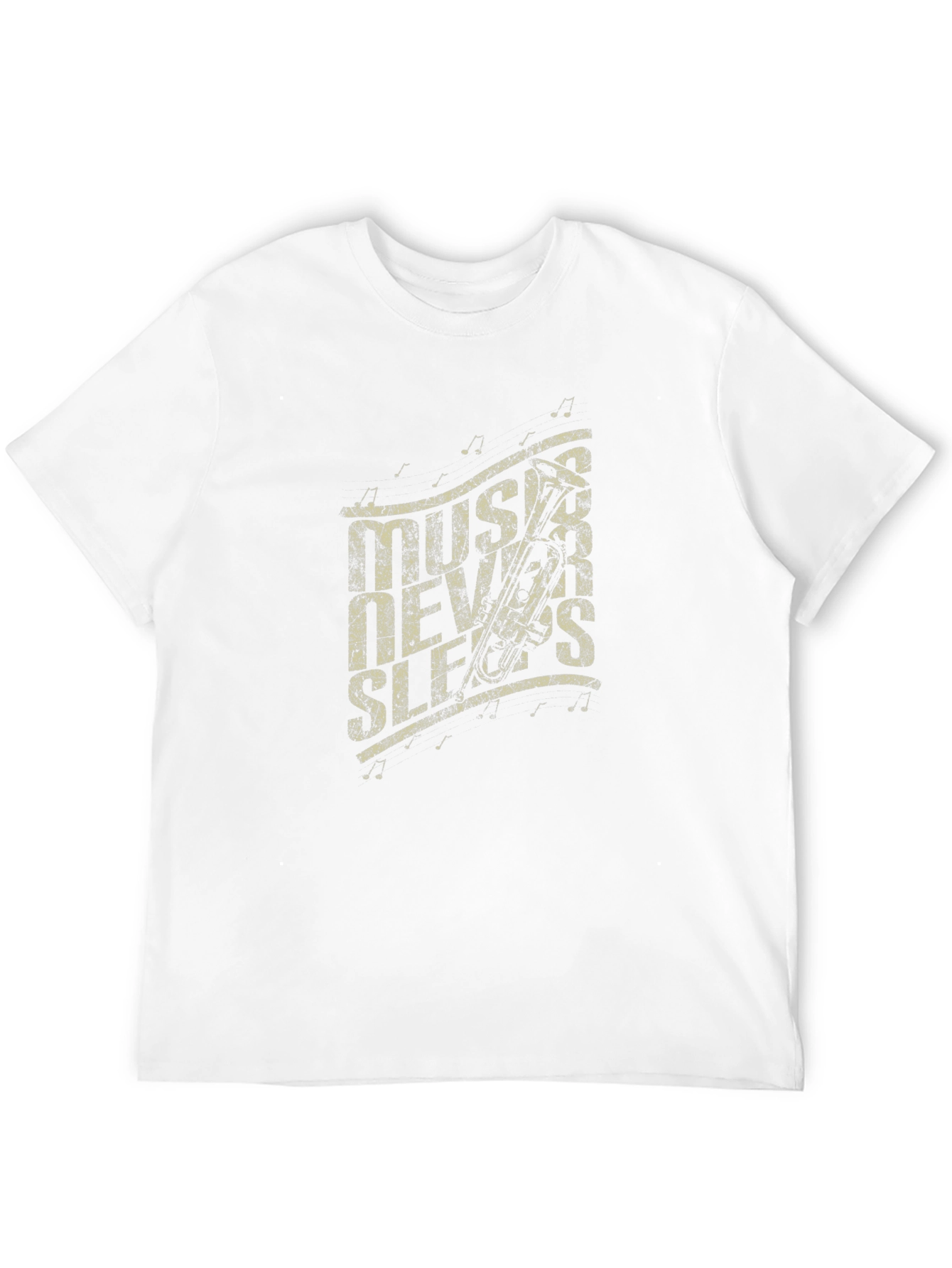 Black Music Never Sleeps Graphic Print Black T-Shirt view 12