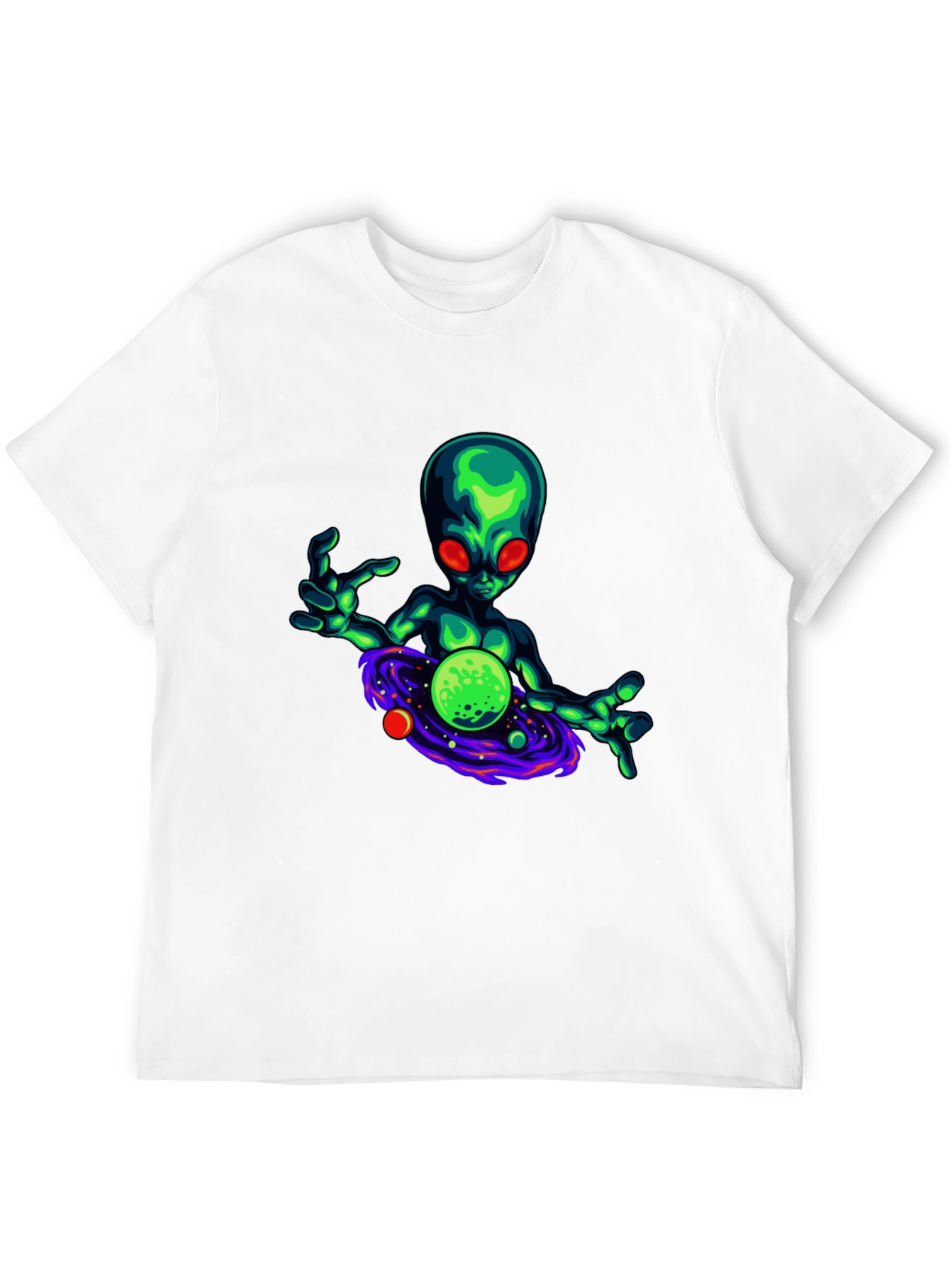 Black Alien Graphic T-Shirt - Black Cotton Blend view 12