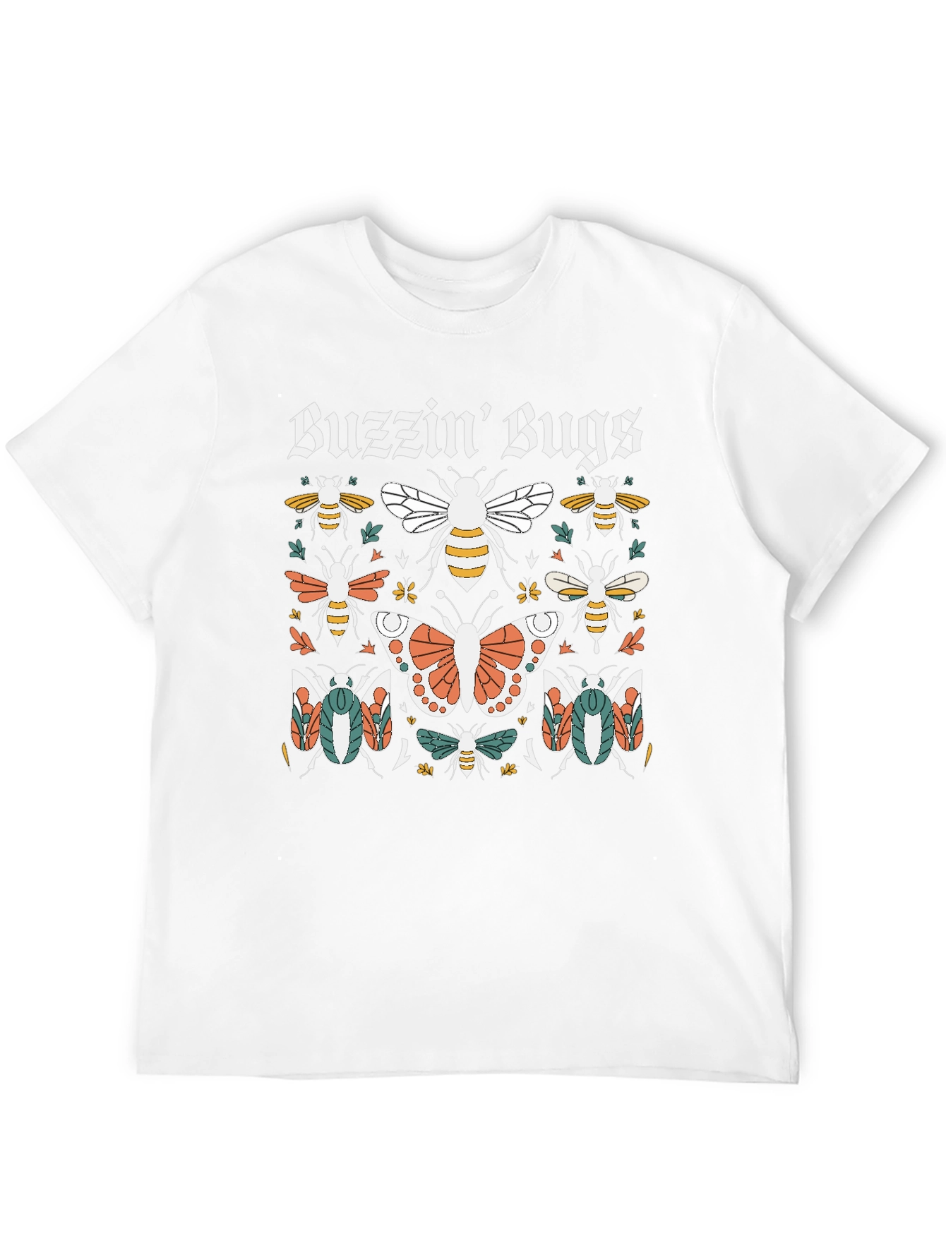 Black Buzzin' Bugs Graphic Tee - Black Cotton T-Shirt view 12