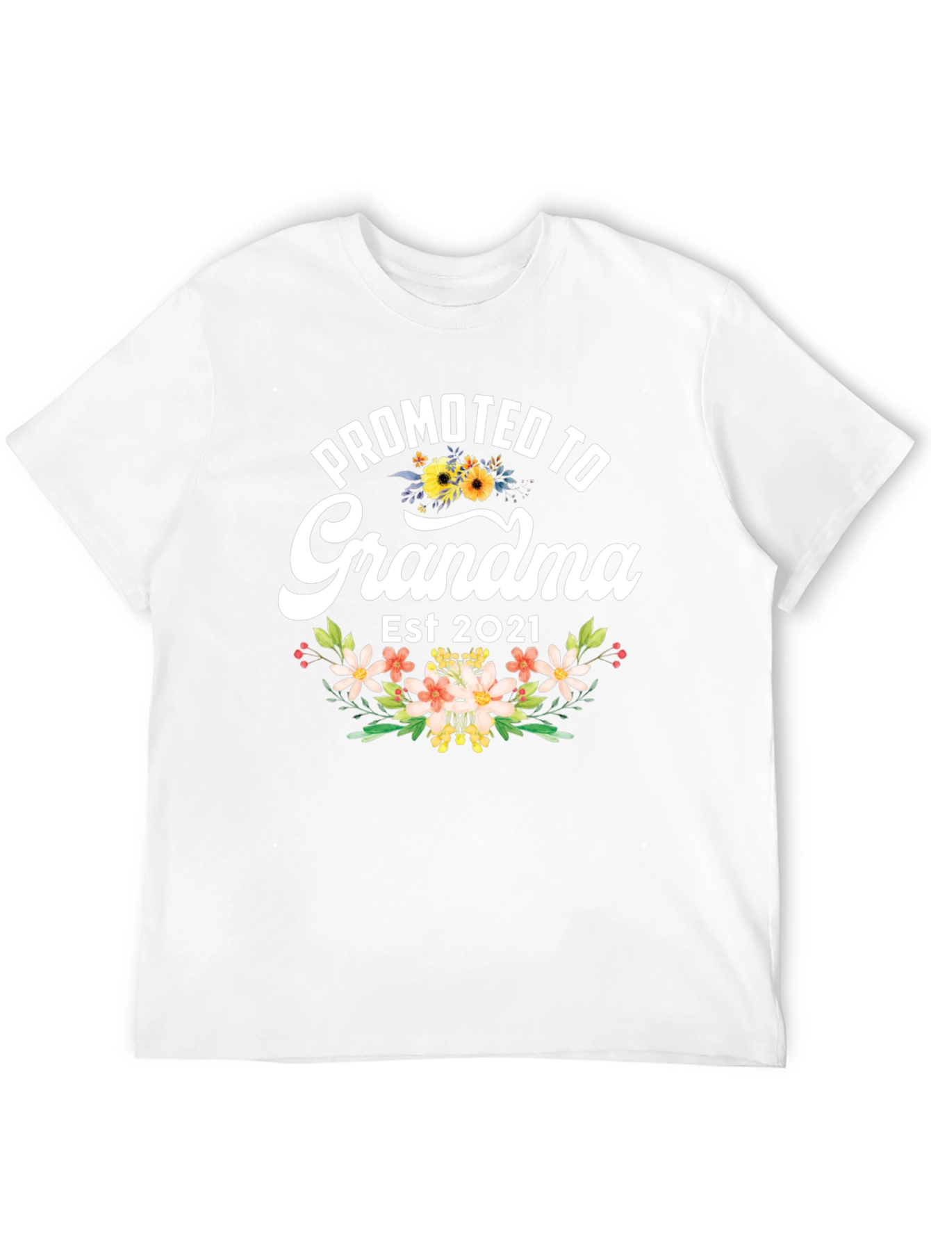 Black Promoted to Grandma Est 2021 T-Shirt view 12