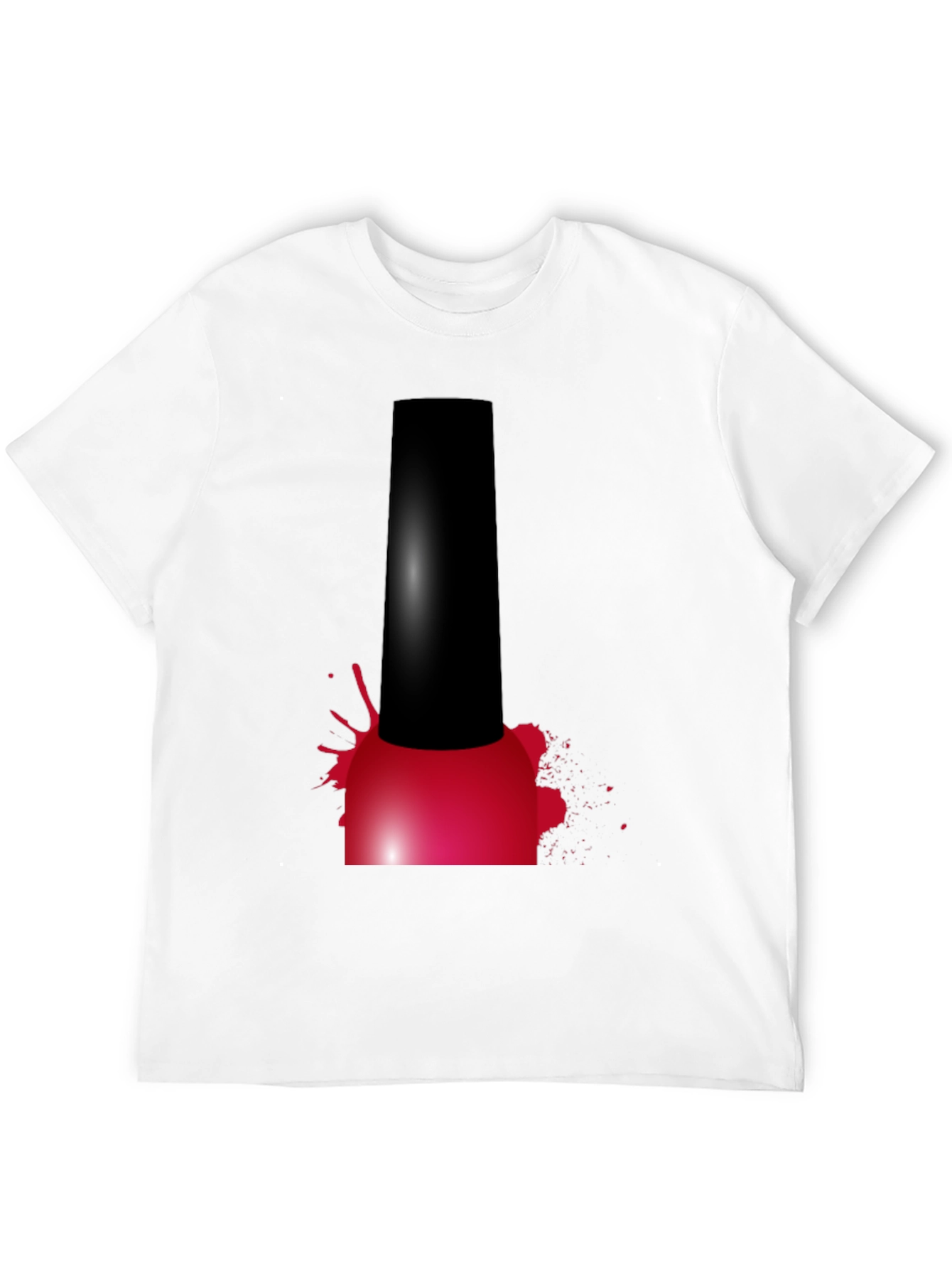 Black Nail Polish Splatter Graphic T-Shirt view 12