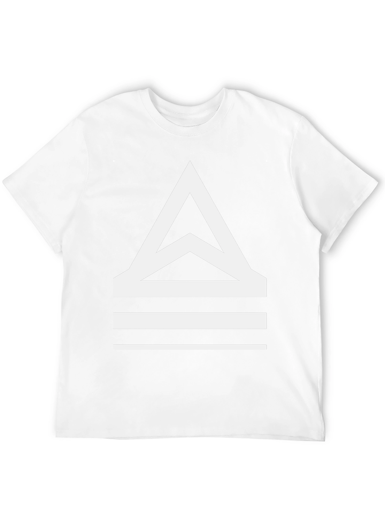 Black Modern Geometric Triangle Graphic Tee view 12