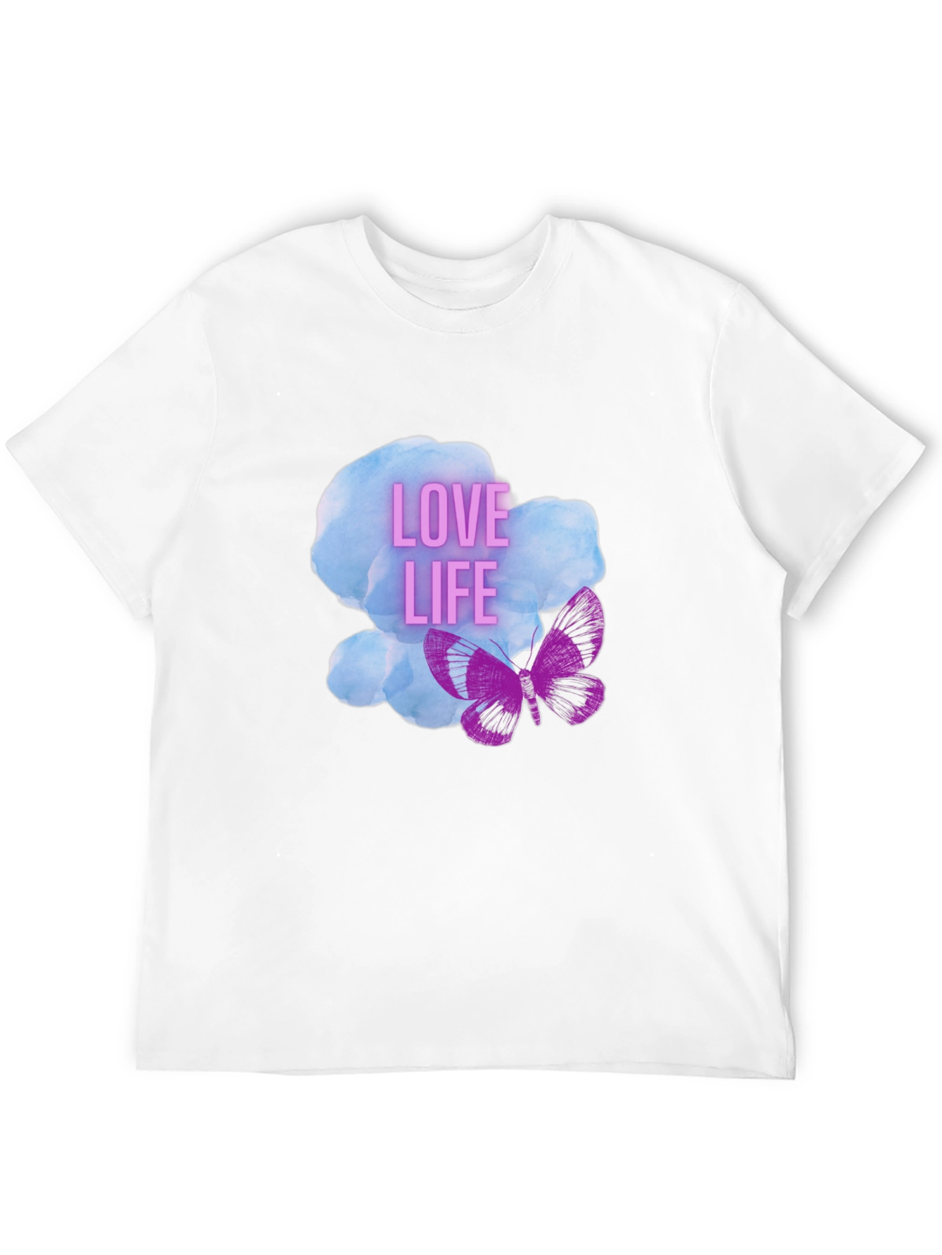 Black Love Life Butterfly Graphic Tee - Stylish Black T-Shirt view 12