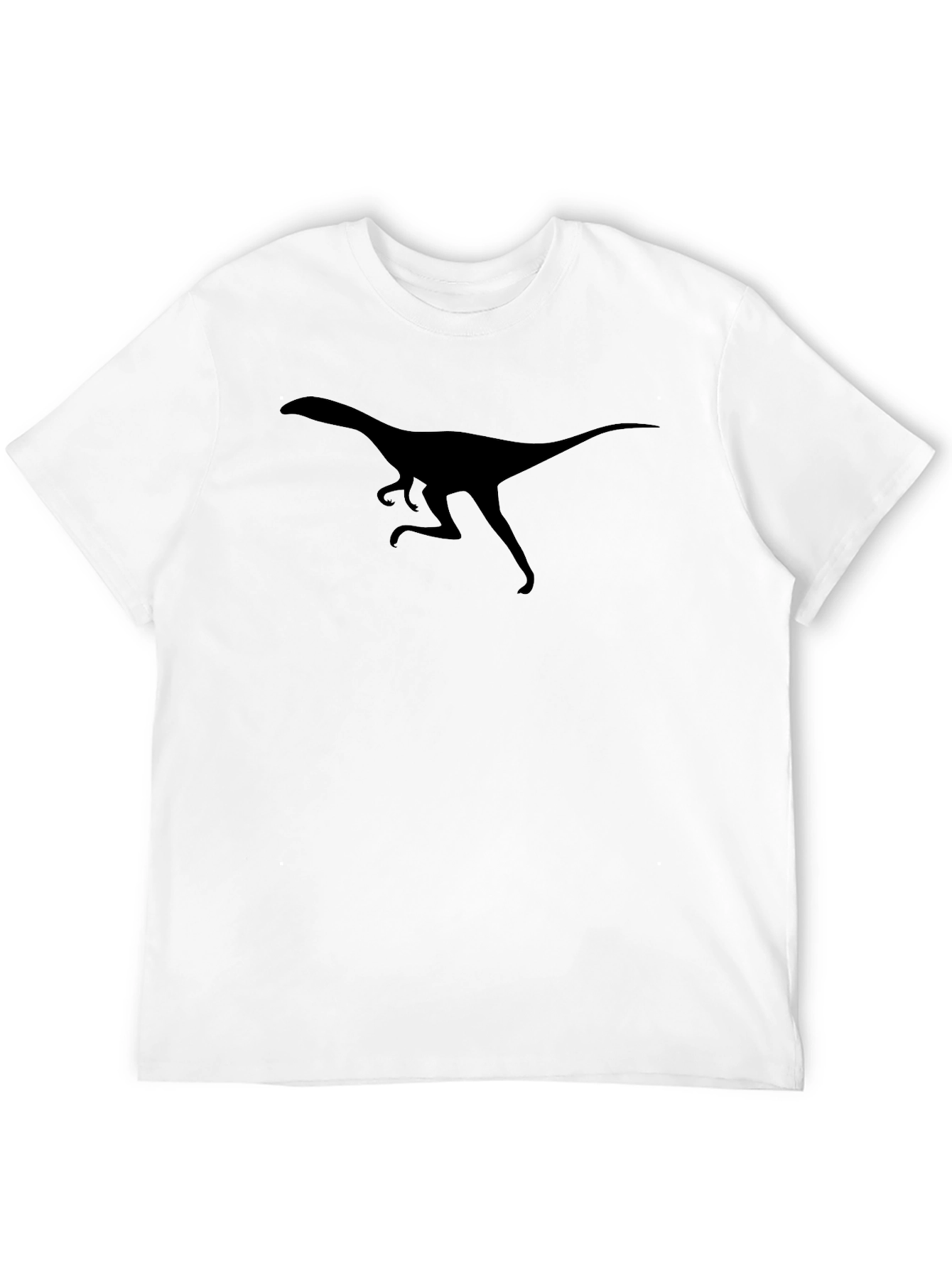 Black Dino Silhouette T-Shirt - Black Graphic Tee view 12