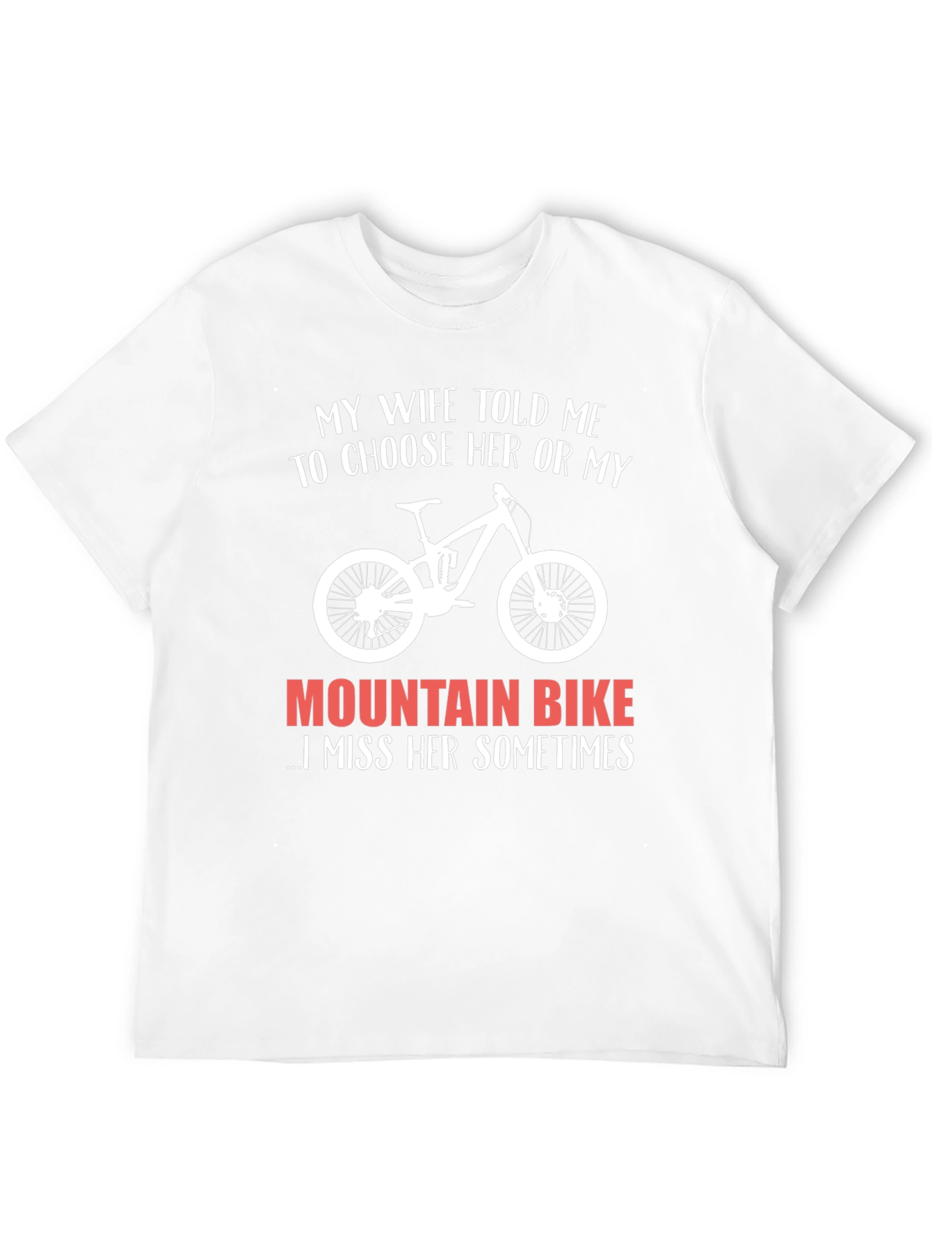Black Funny Mountain Bike T-Shirt - Choose Her or My Bike! view 12