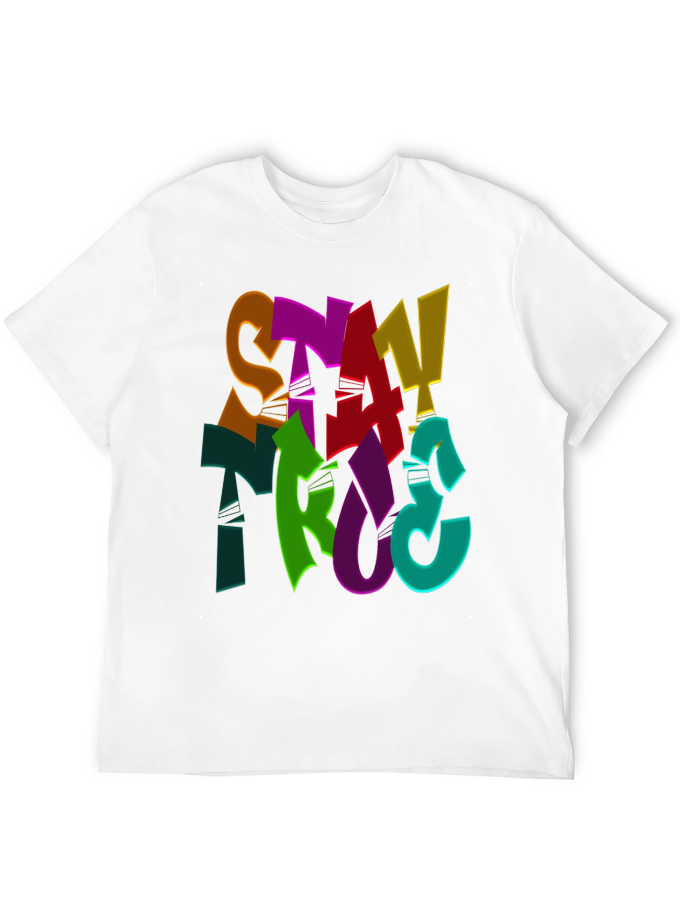 Black Stay True Graphic Print Black T-Shirt view 12