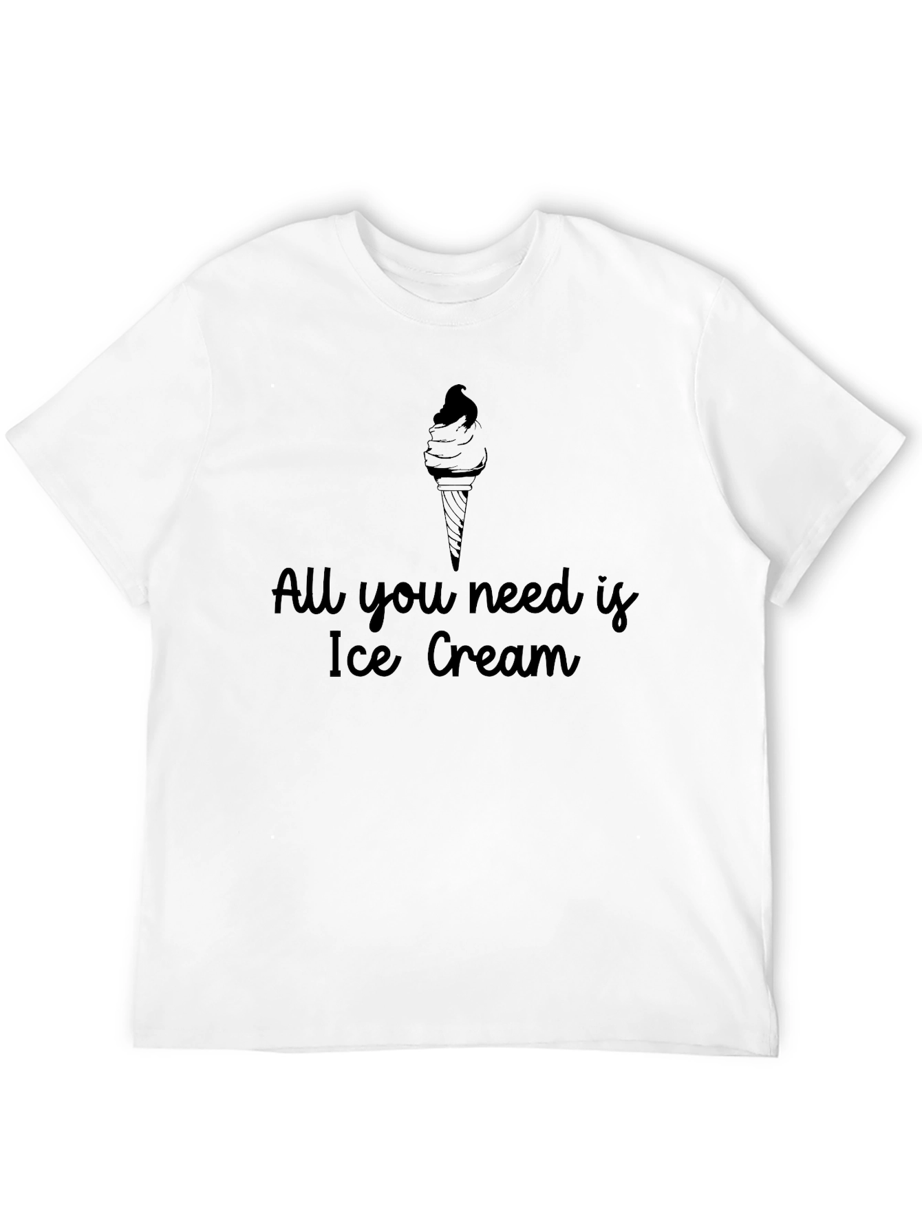 Black Ice Cream Lover T-Shirt - All You Need Is Ice Cream view 12