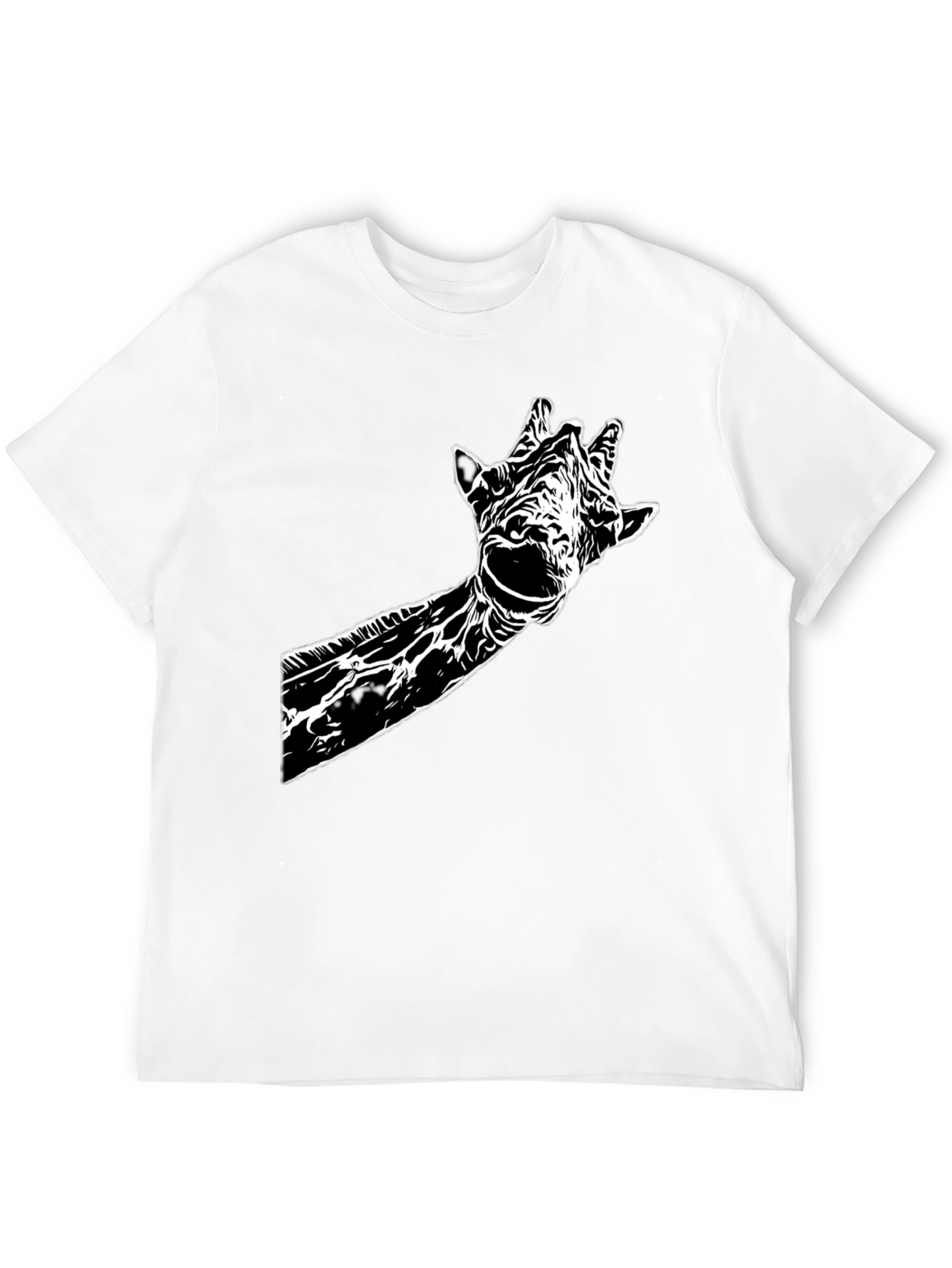 Black Giraffe Graphic Tee - Stylish Black Cotton T-Shirt view 12