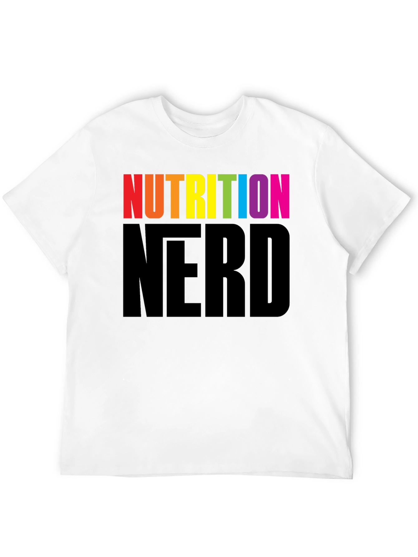 Nutrition Nerd Rainbow Graphic Black T-Shirt - 12