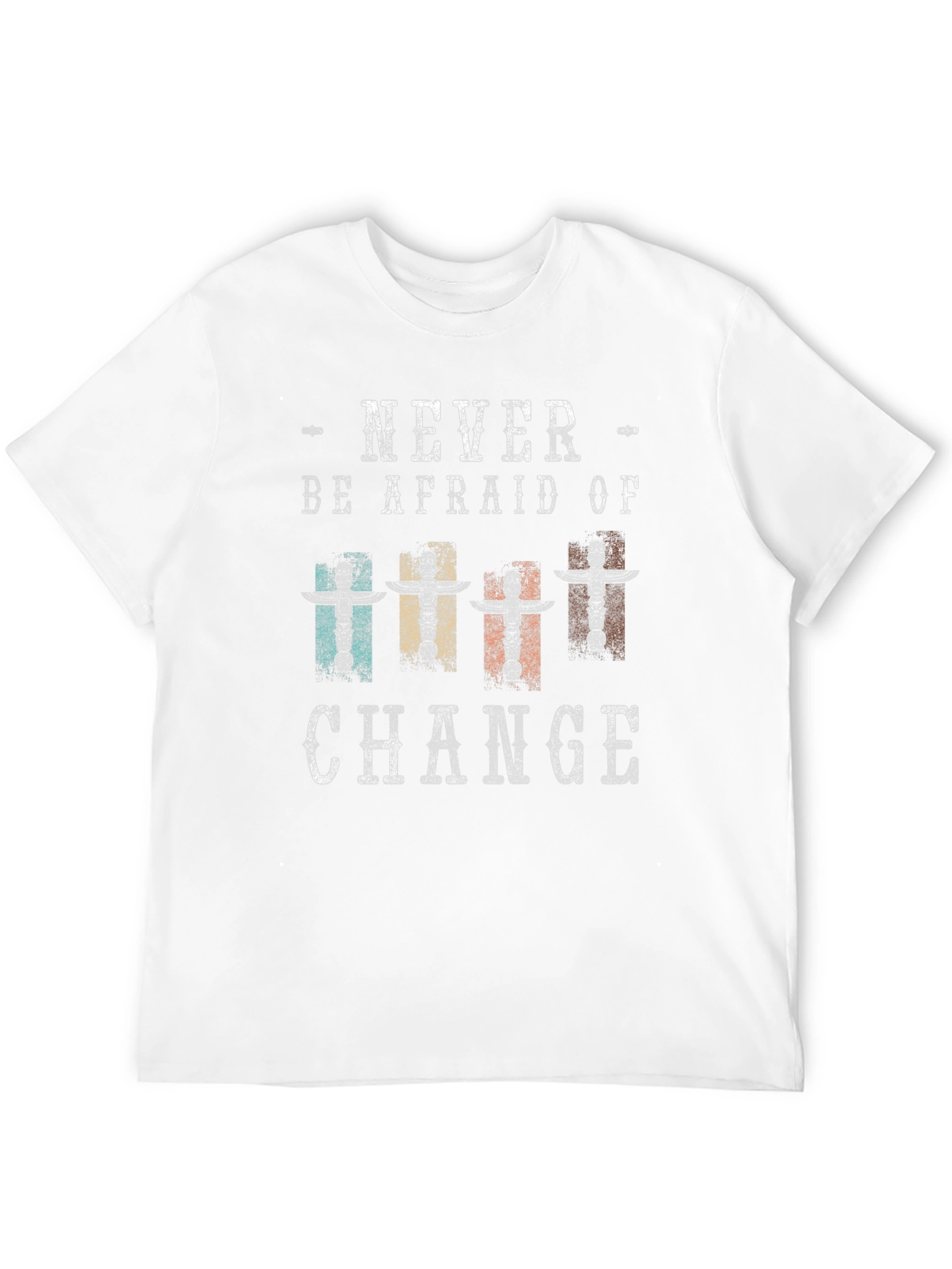 Black Never Be Afraid Of Change Graphic T-Shirt view 12