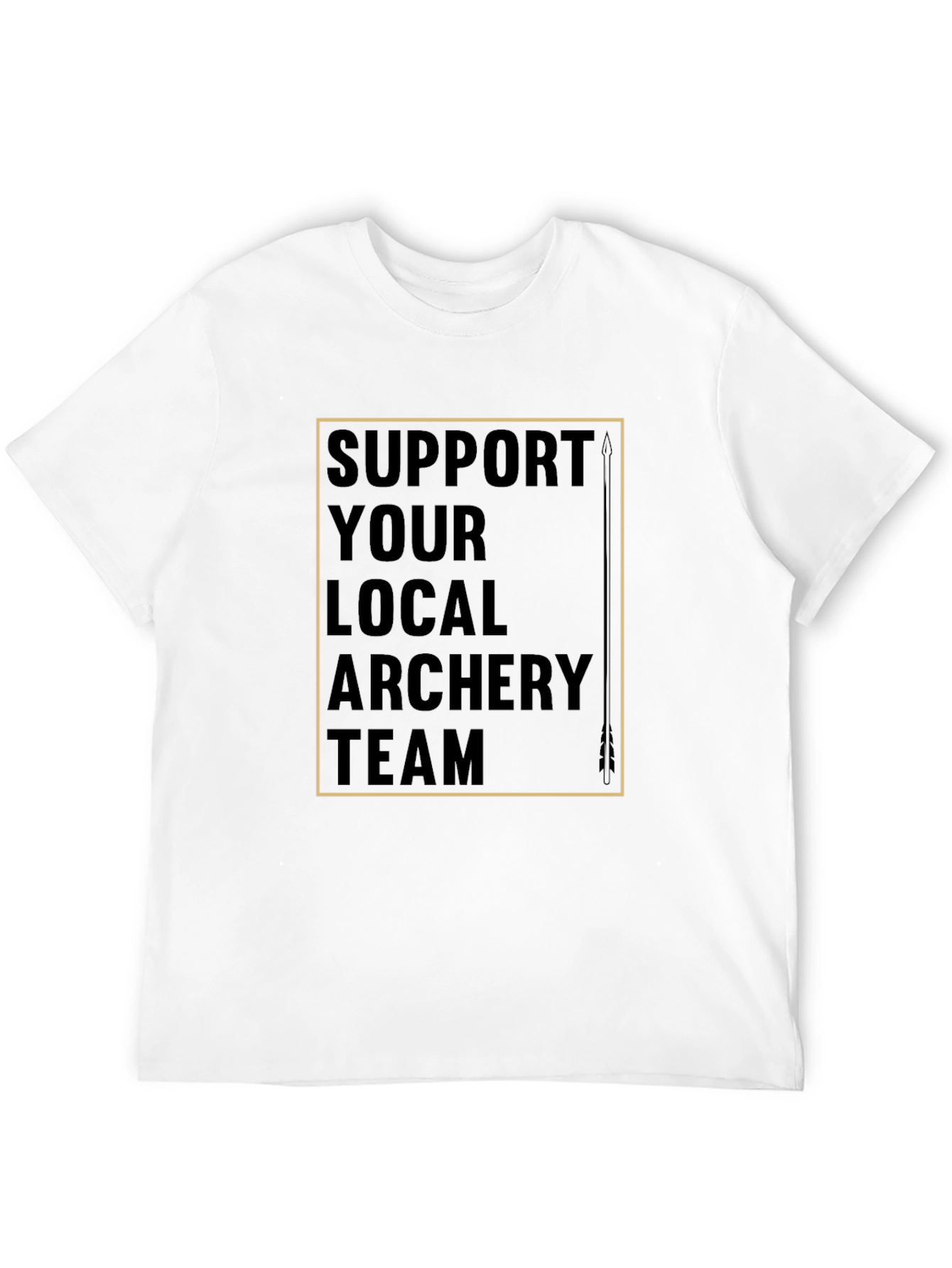 Black Archery Team Support T-Shirt view 12
