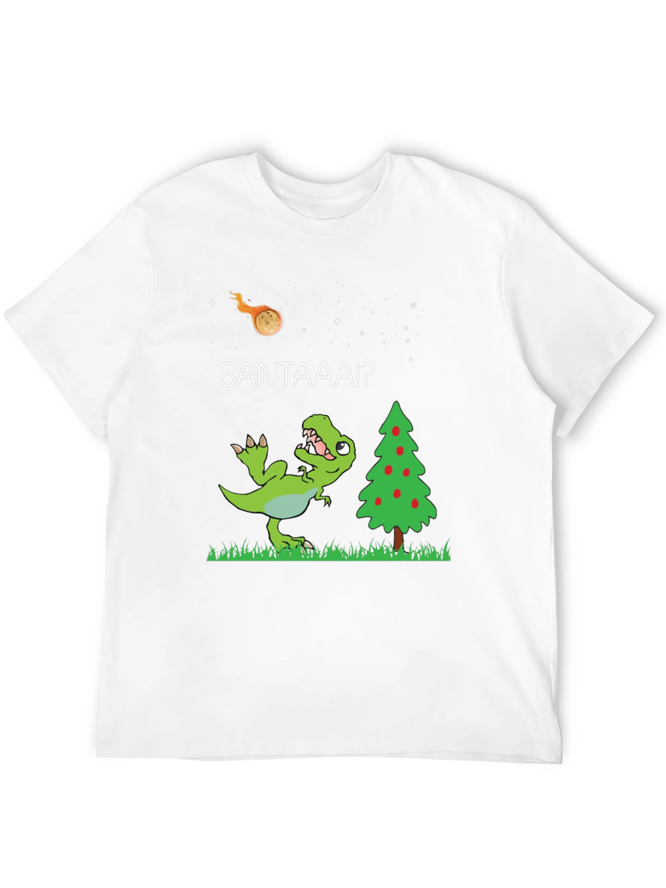 Black Dino Christmas T-Shirt: Santa Meteor! view 12