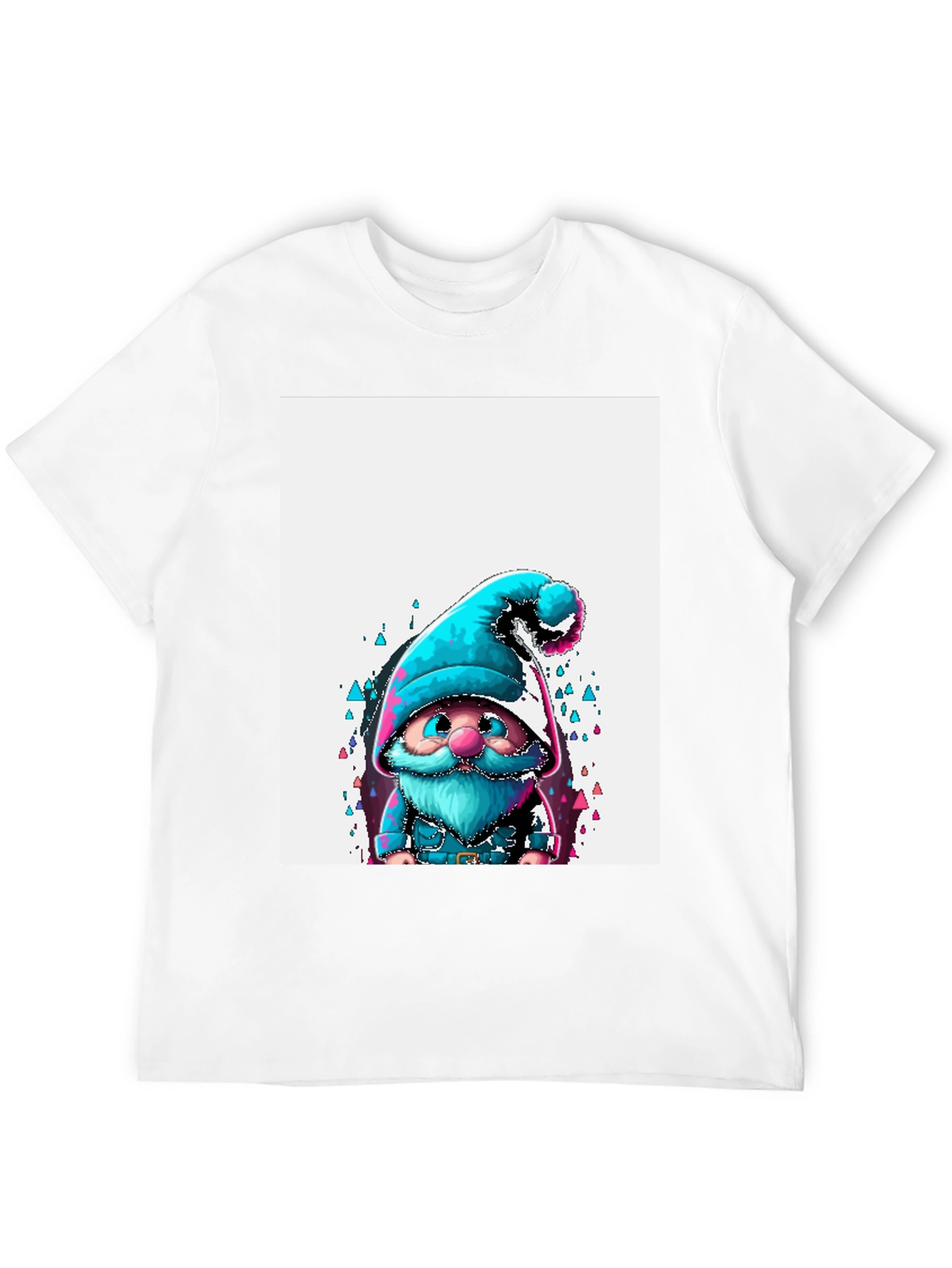 Black Whimsical Gnome Graphic Tee - Black Unisex T-Shirt view 12