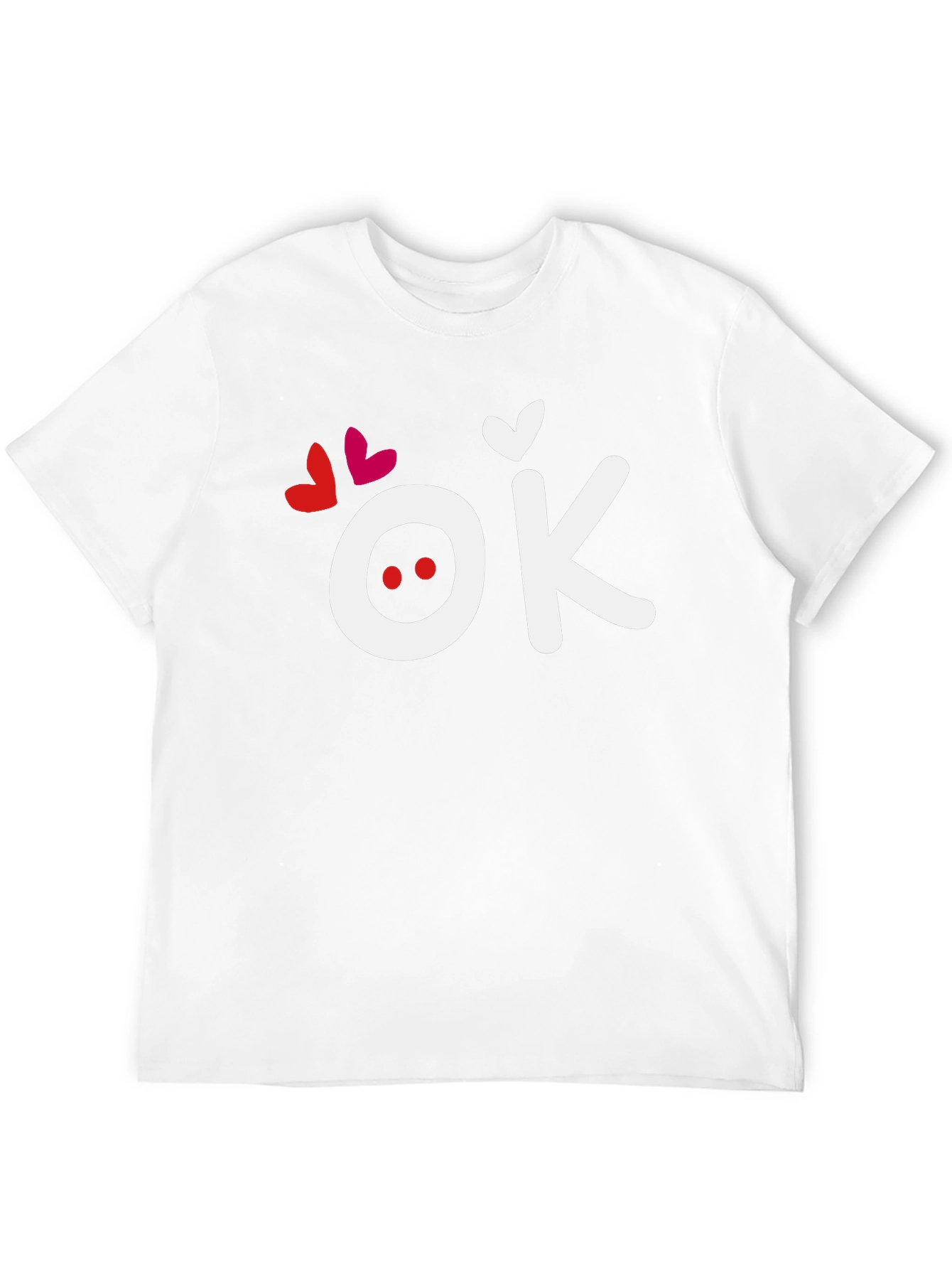 Black OK Hearts Graphic Tee - Soft Black T-Shirt view 12