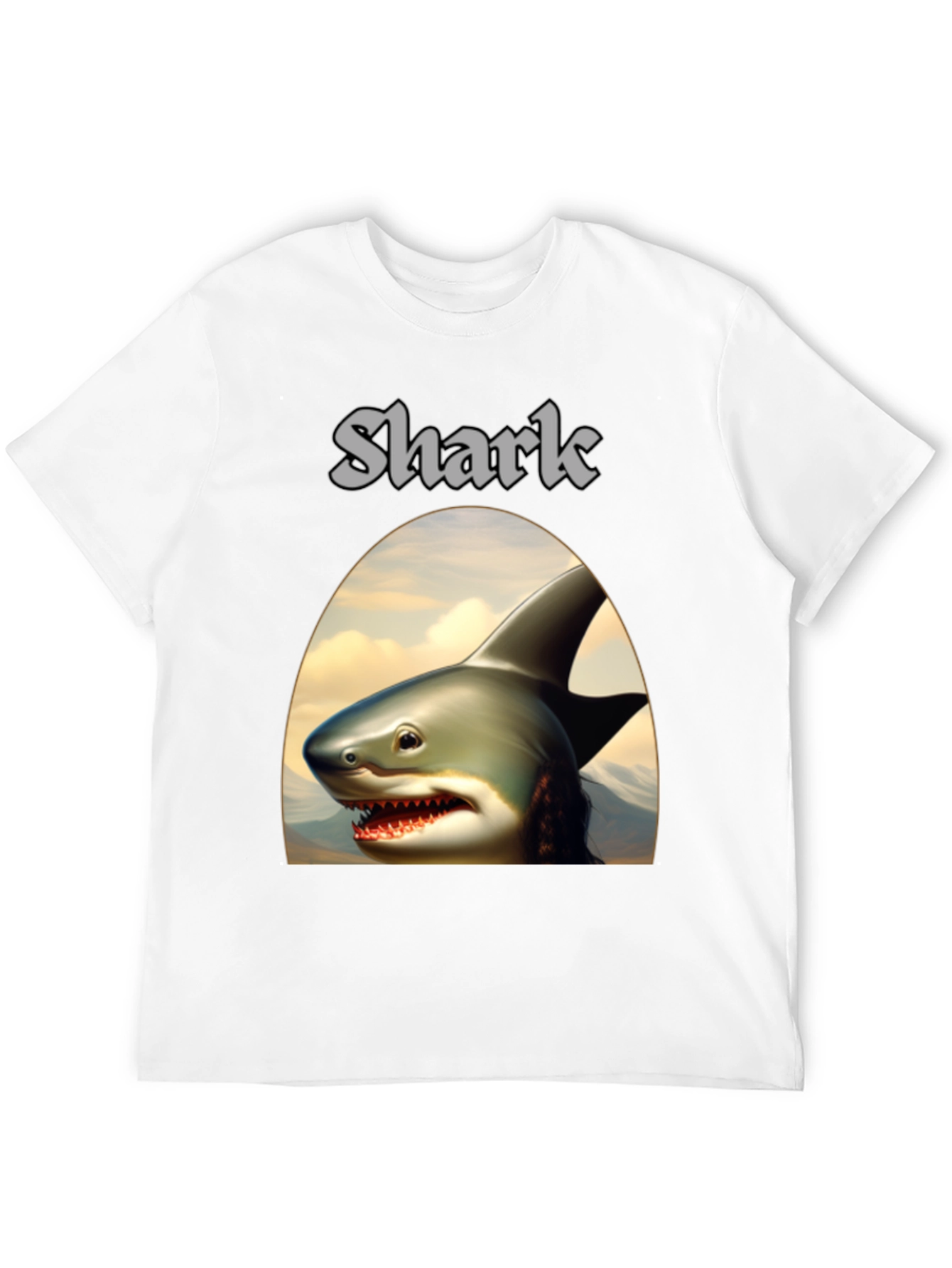Black Shark Graphic Tee - Black Novelty T-Shirt view 12