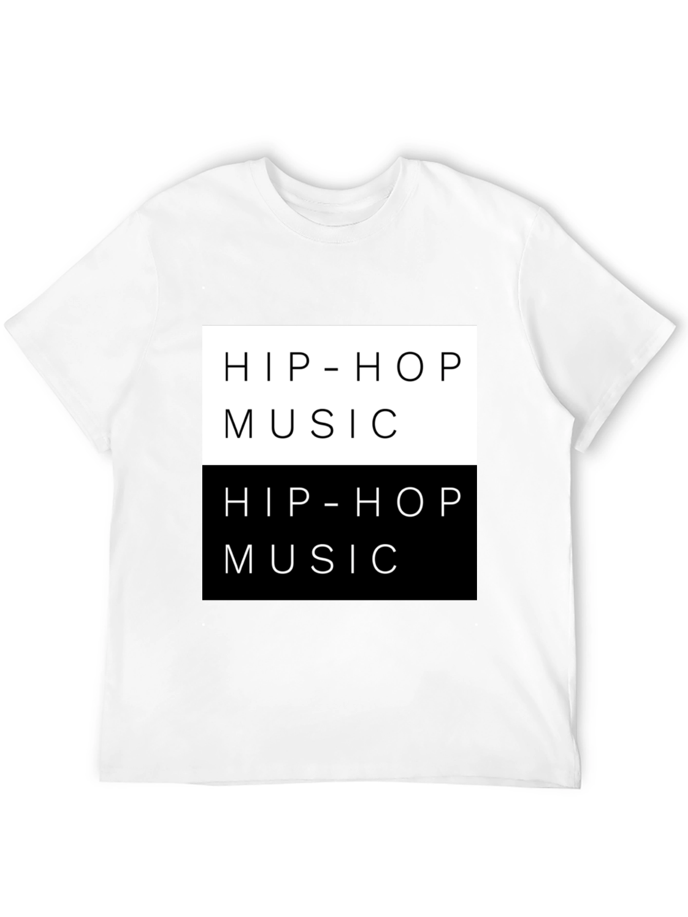 Black Hip-Hop Music T-Shirt Black Trendy Graphic Tee view 12