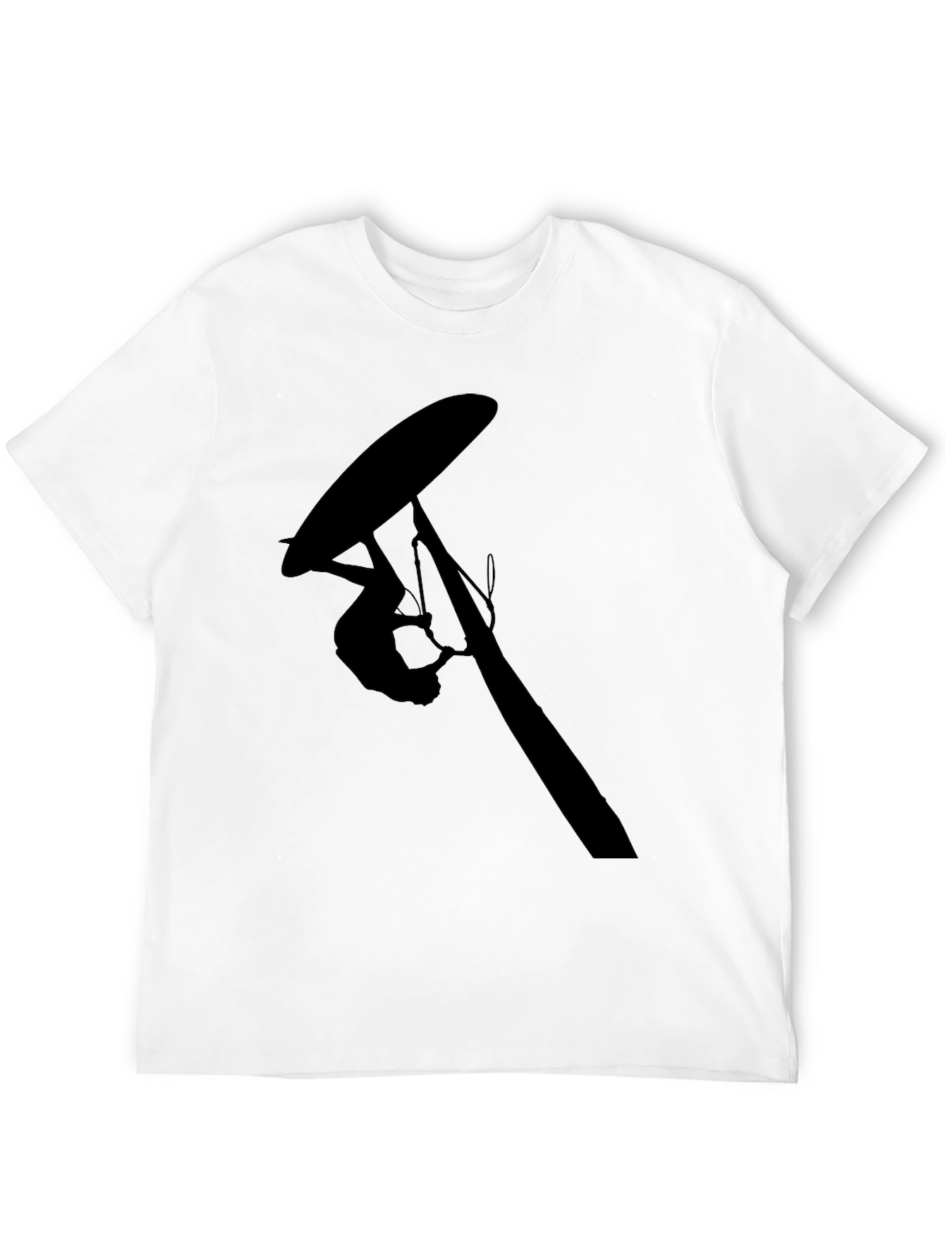 Black Black Hang Gliding Silhouette T-Shirt view 12